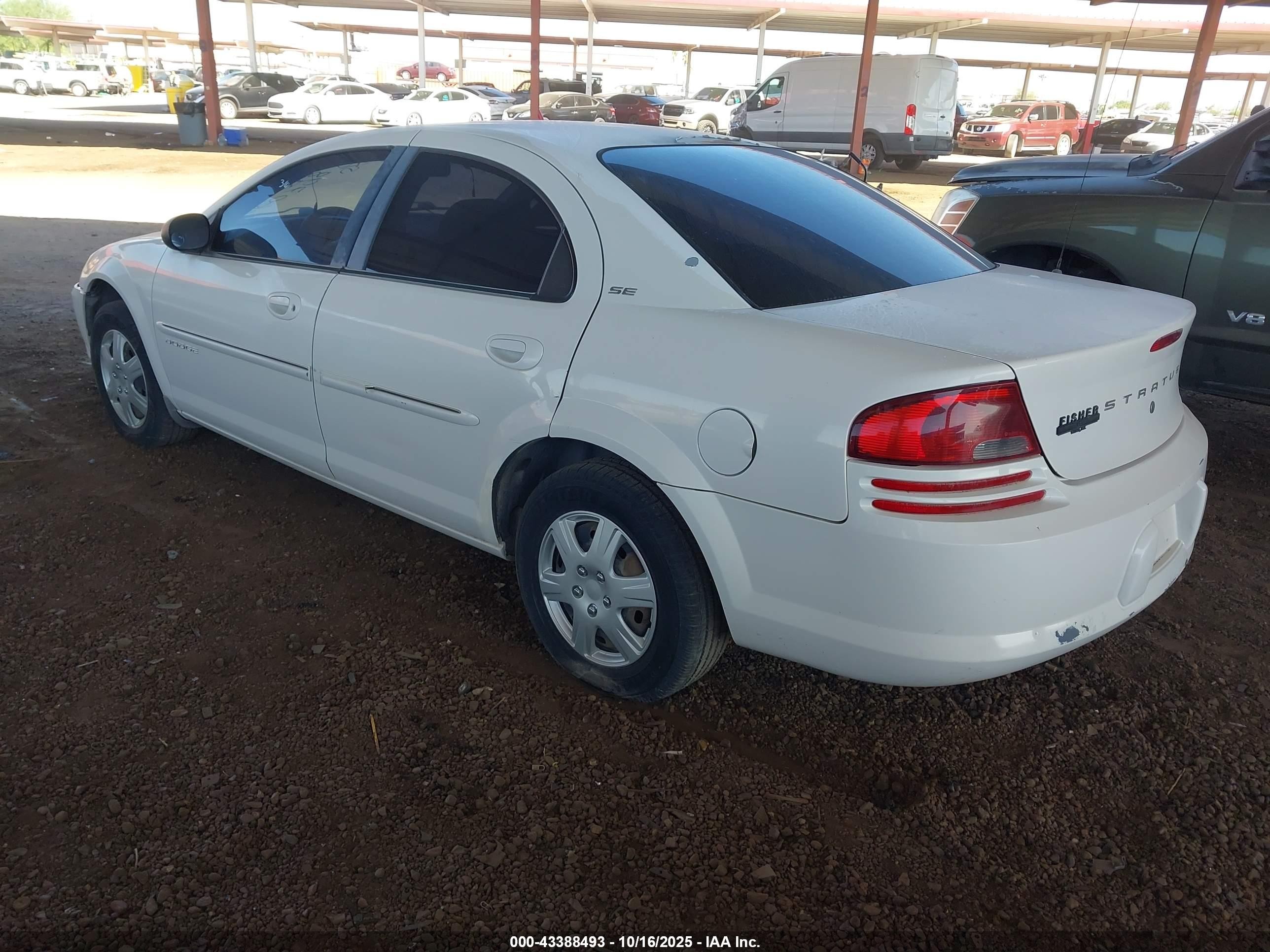 2001 Dodge Stratus Se White vin: 1B3EJ46X91N660798