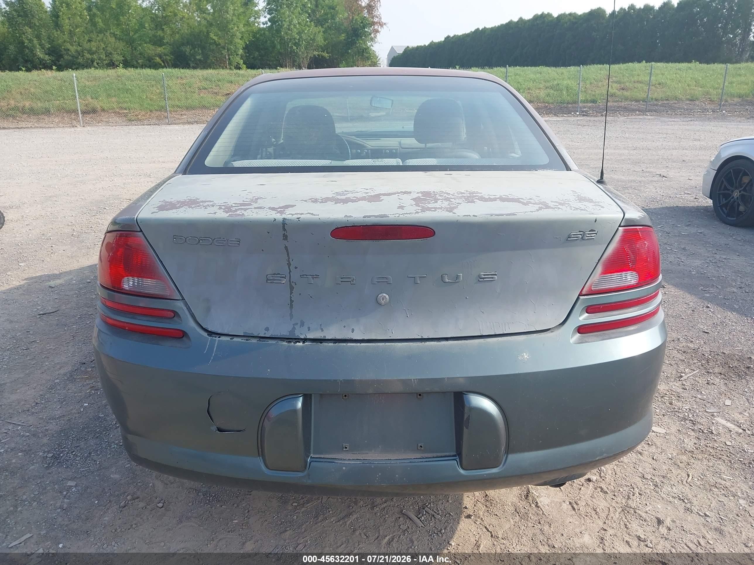2004 Dodge Stratus Se Gray vin: 1B3EL36X44N168852