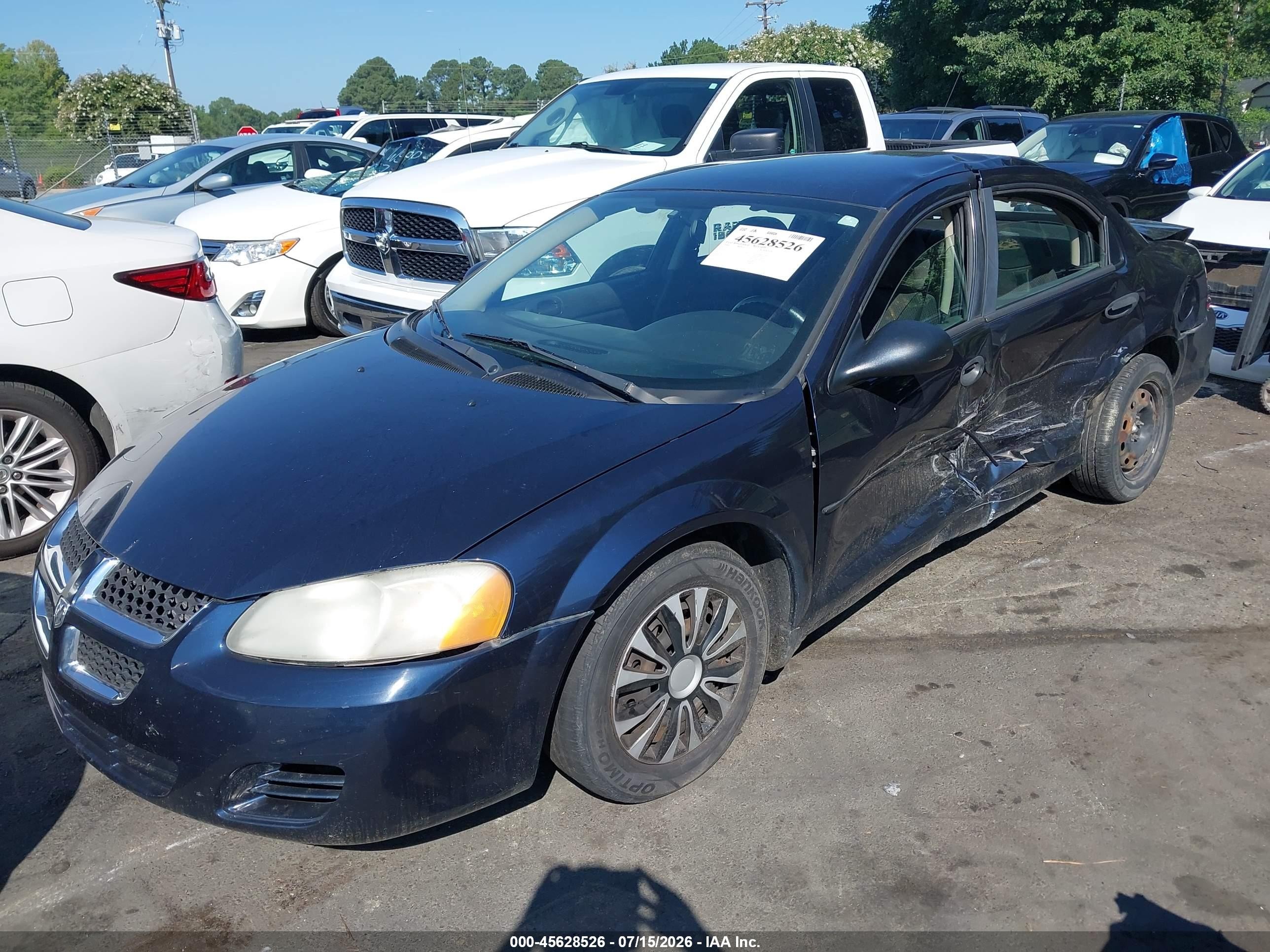 2004 Dodge Stratus Se Blue vin: 1B3EL36X94N146894
