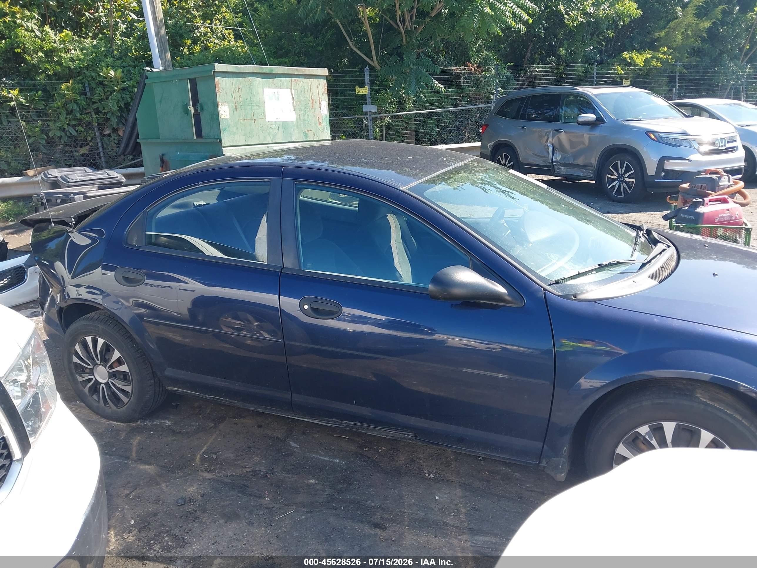 2004 Dodge Stratus Se Blue vin: 1B3EL36X94N146894