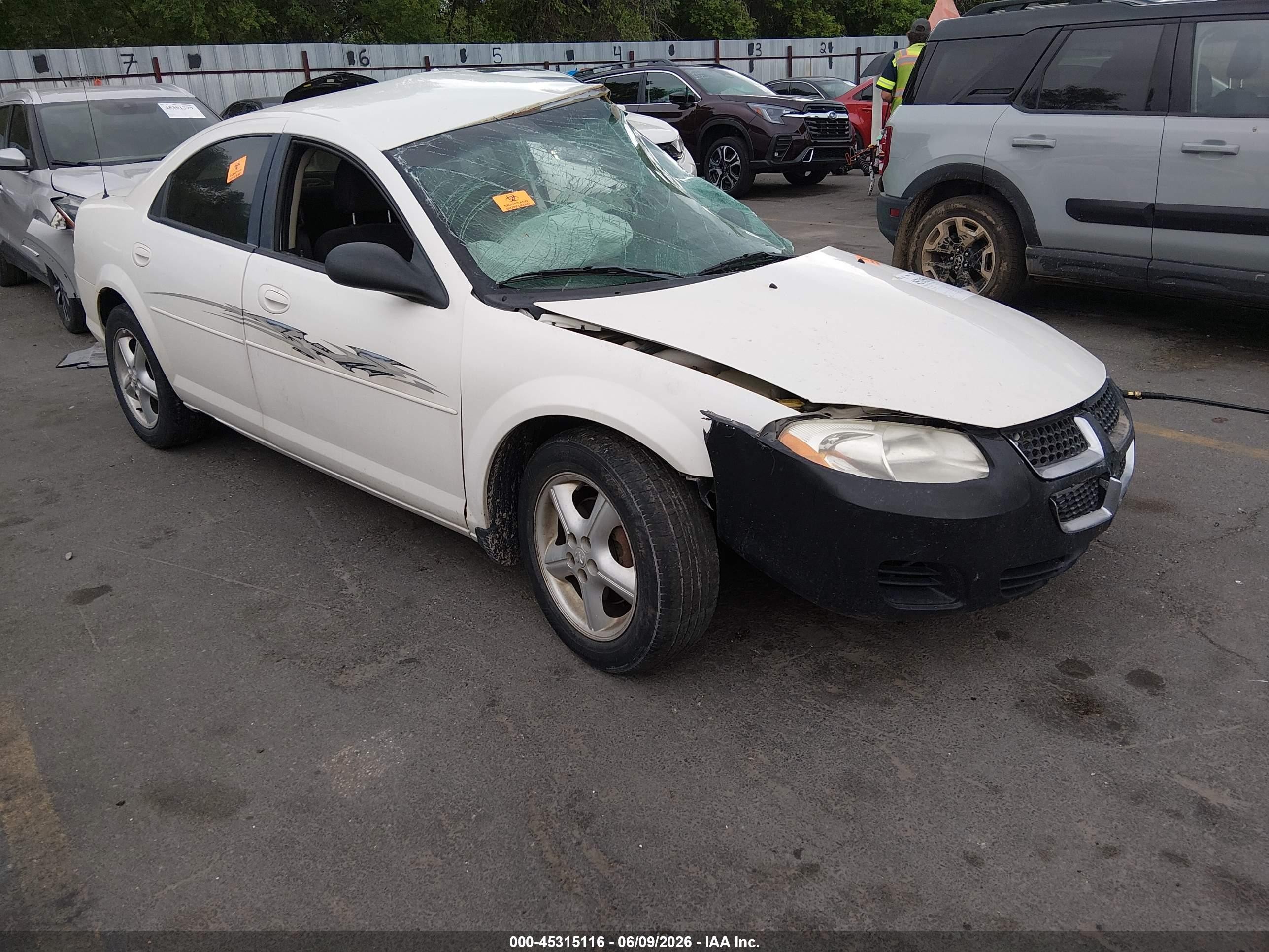 2006 Dodge Stratus Sxt White vin: 1B3EL46R26N151574