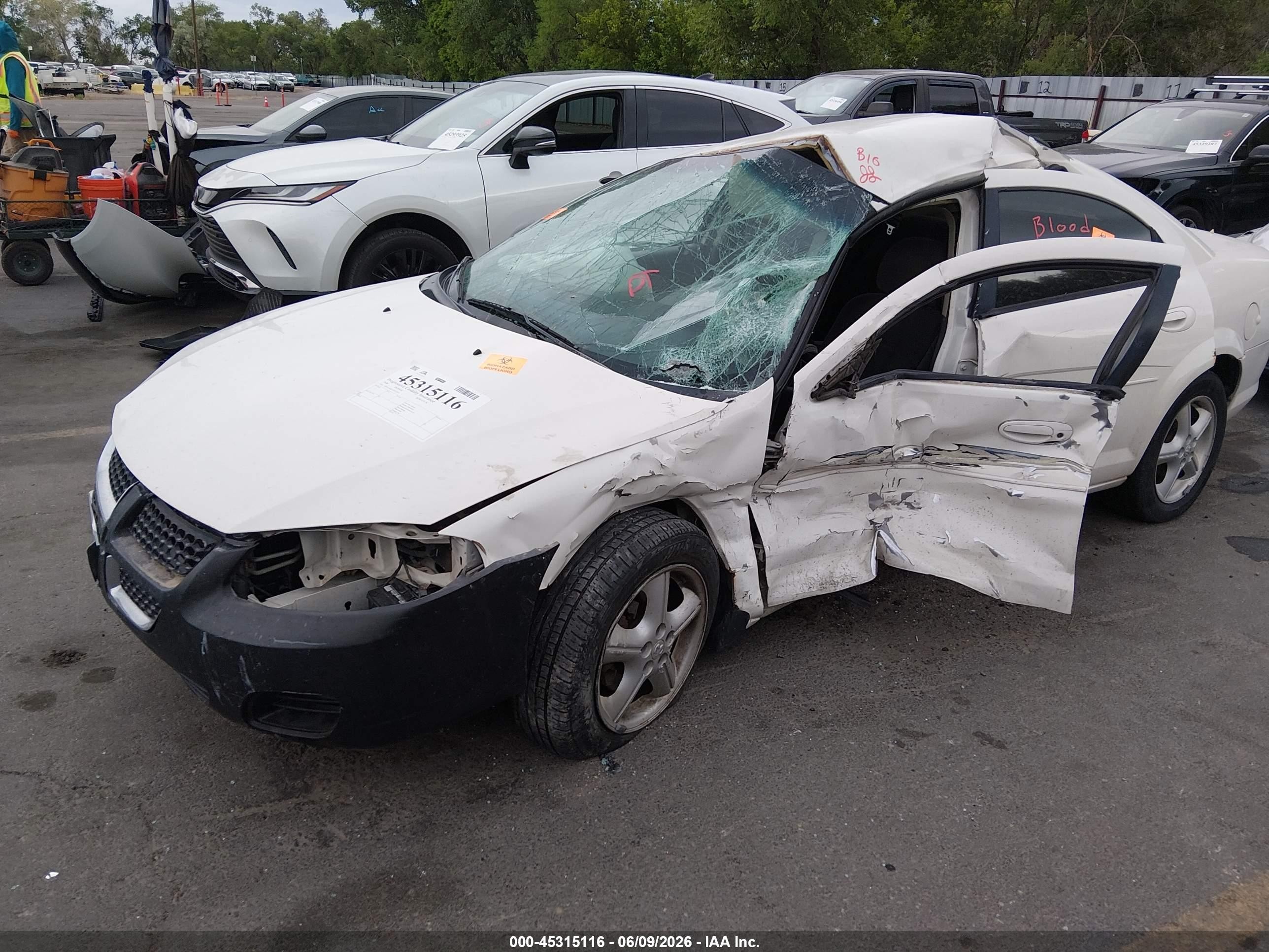 2006 Dodge Stratus Sxt White vin: 1B3EL46R26N151574