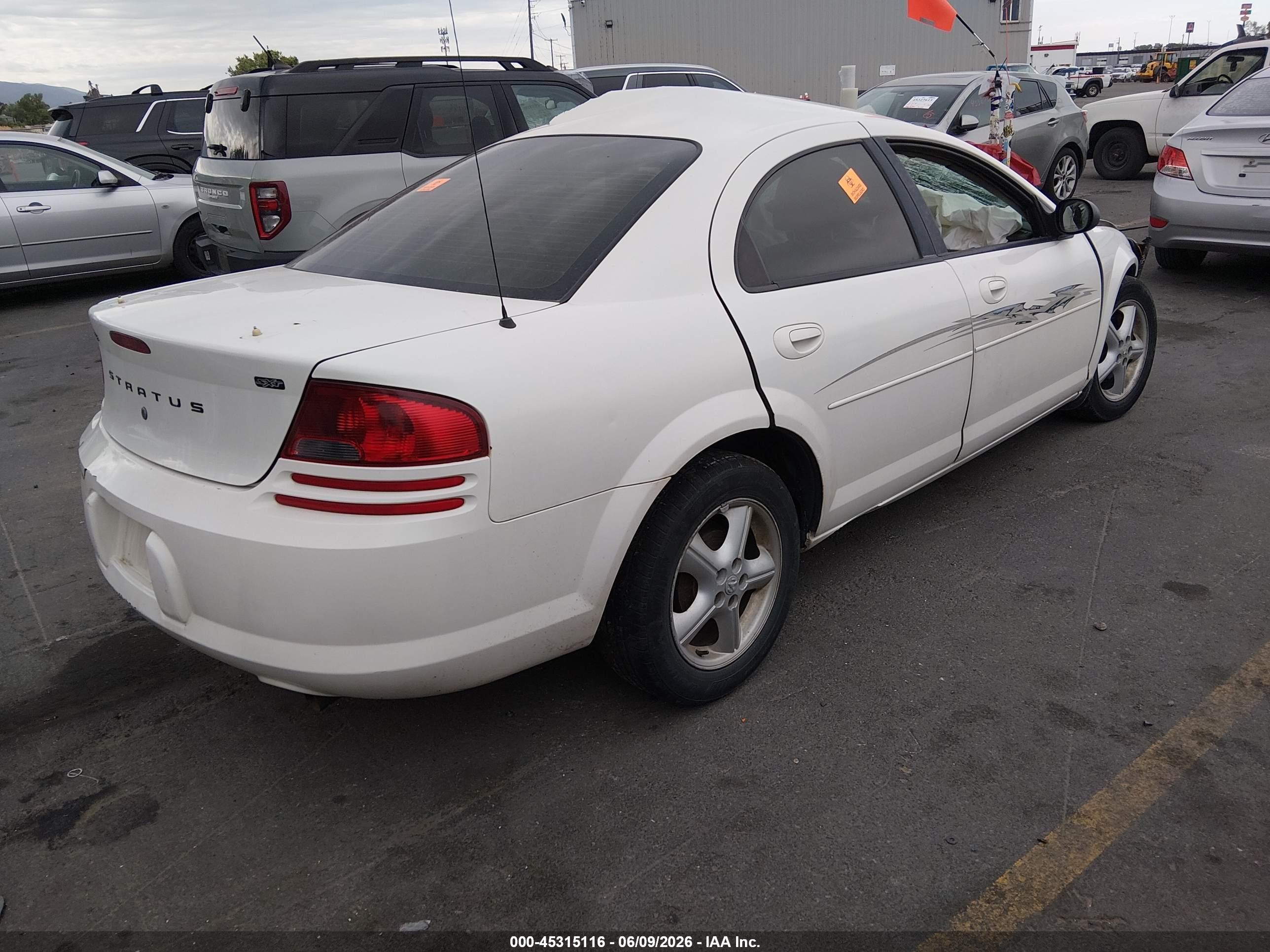 2006 Dodge Stratus Sxt White vin: 1B3EL46R26N151574