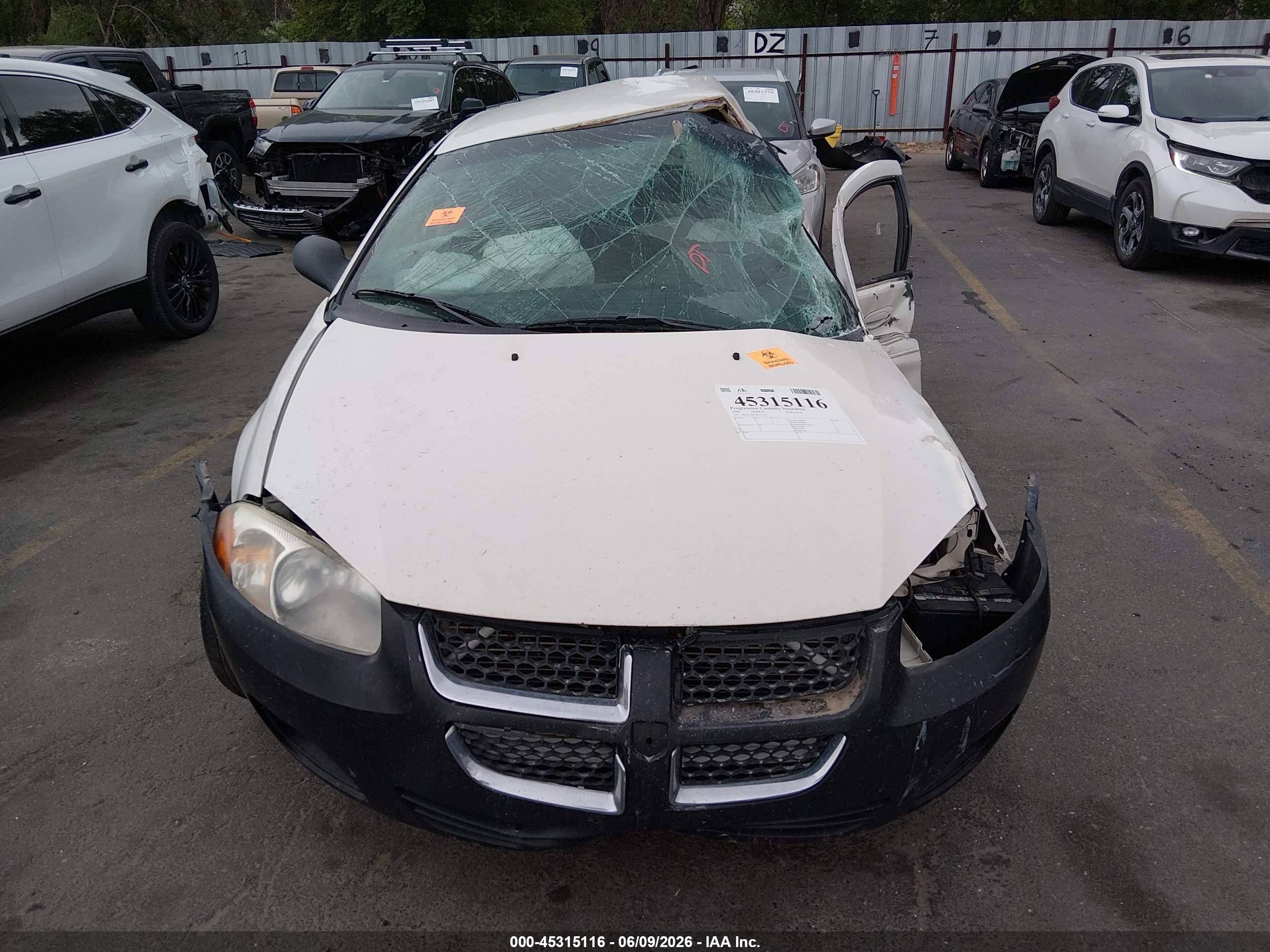 2006 Dodge Stratus Sxt White vin: 1B3EL46R26N151574
