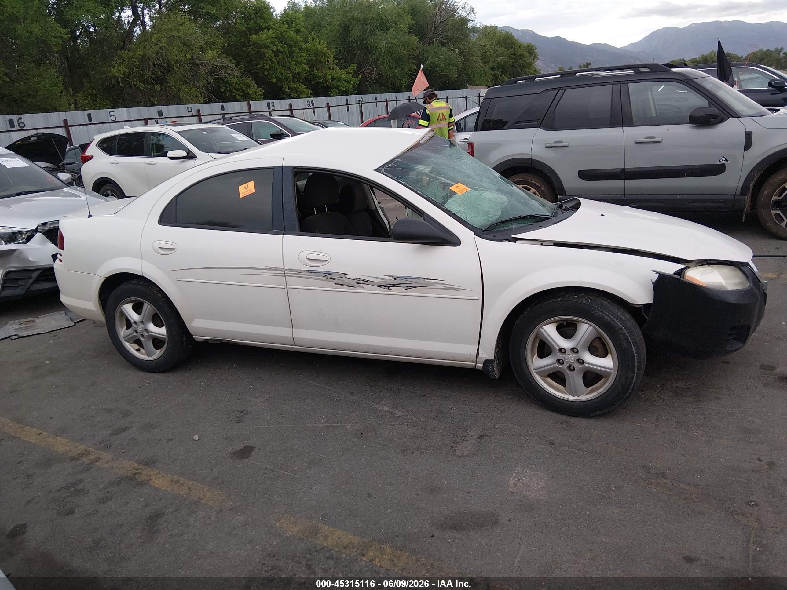 2006 Dodge Stratus Sxt White vin: 1B3EL46R26N151574