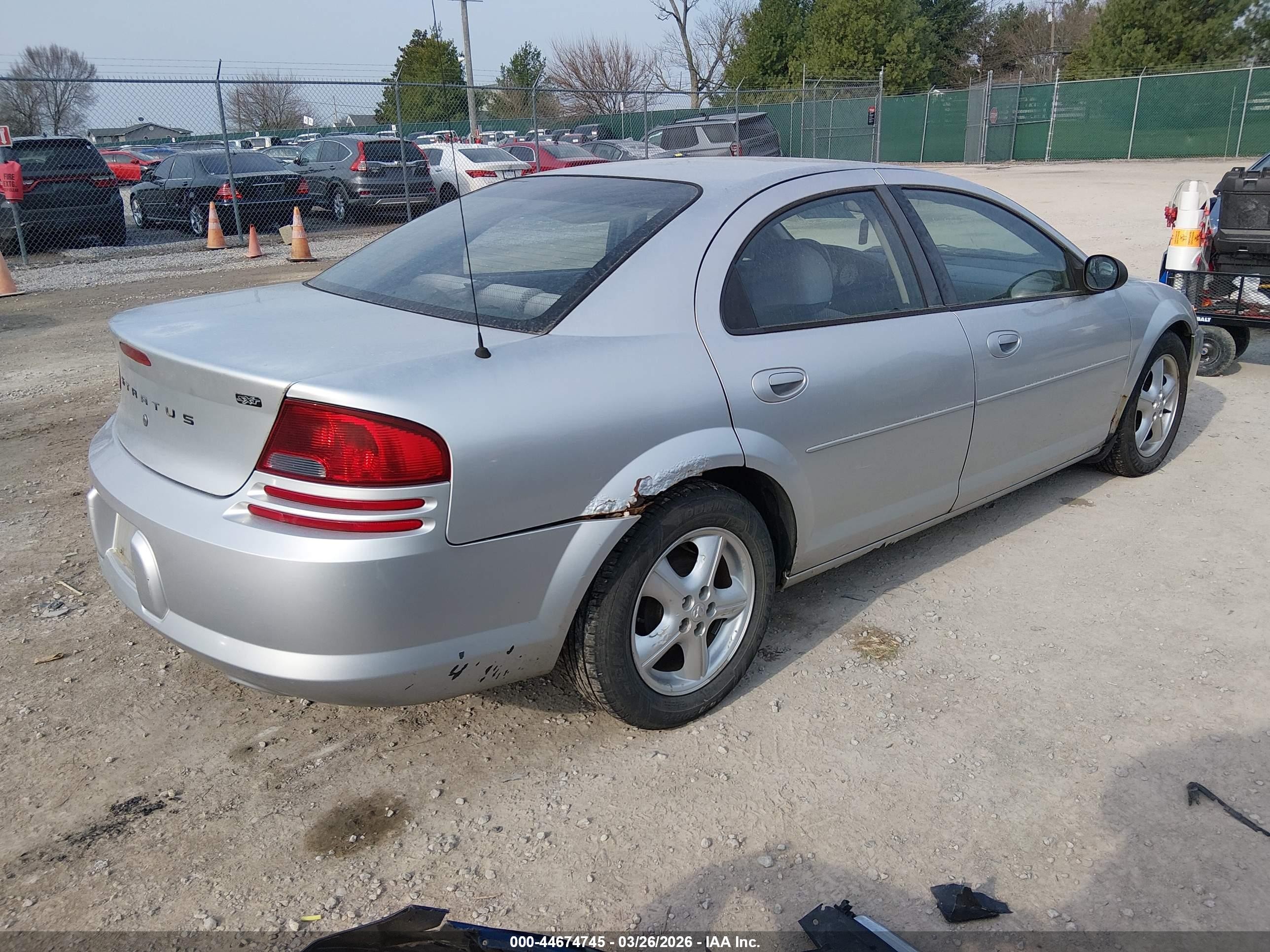 2006 Dodge Stratus Sxt Silver vin: 1B3EL46X06N185219