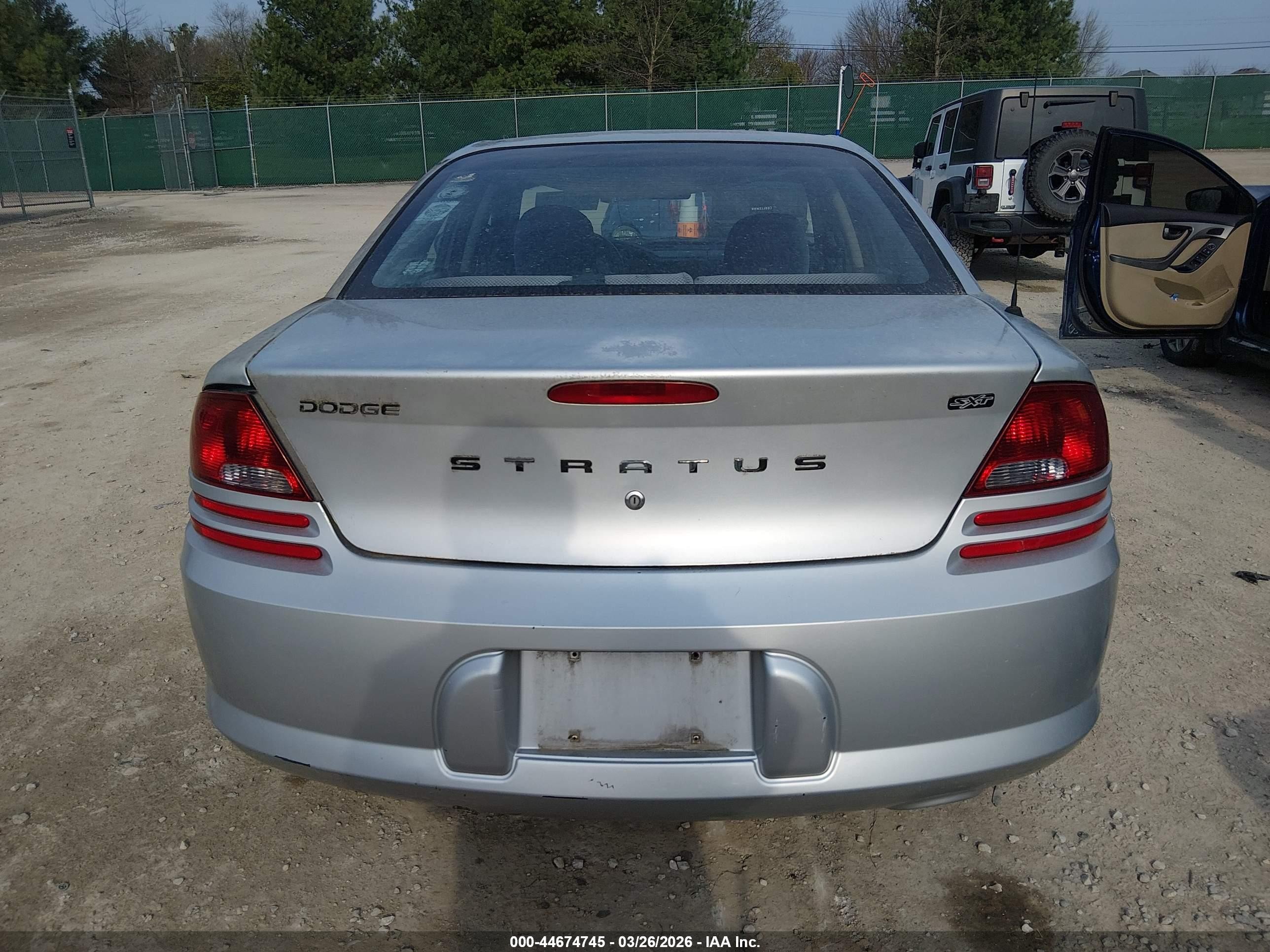 2006 Dodge Stratus Sxt Silver vin: 1B3EL46X06N185219