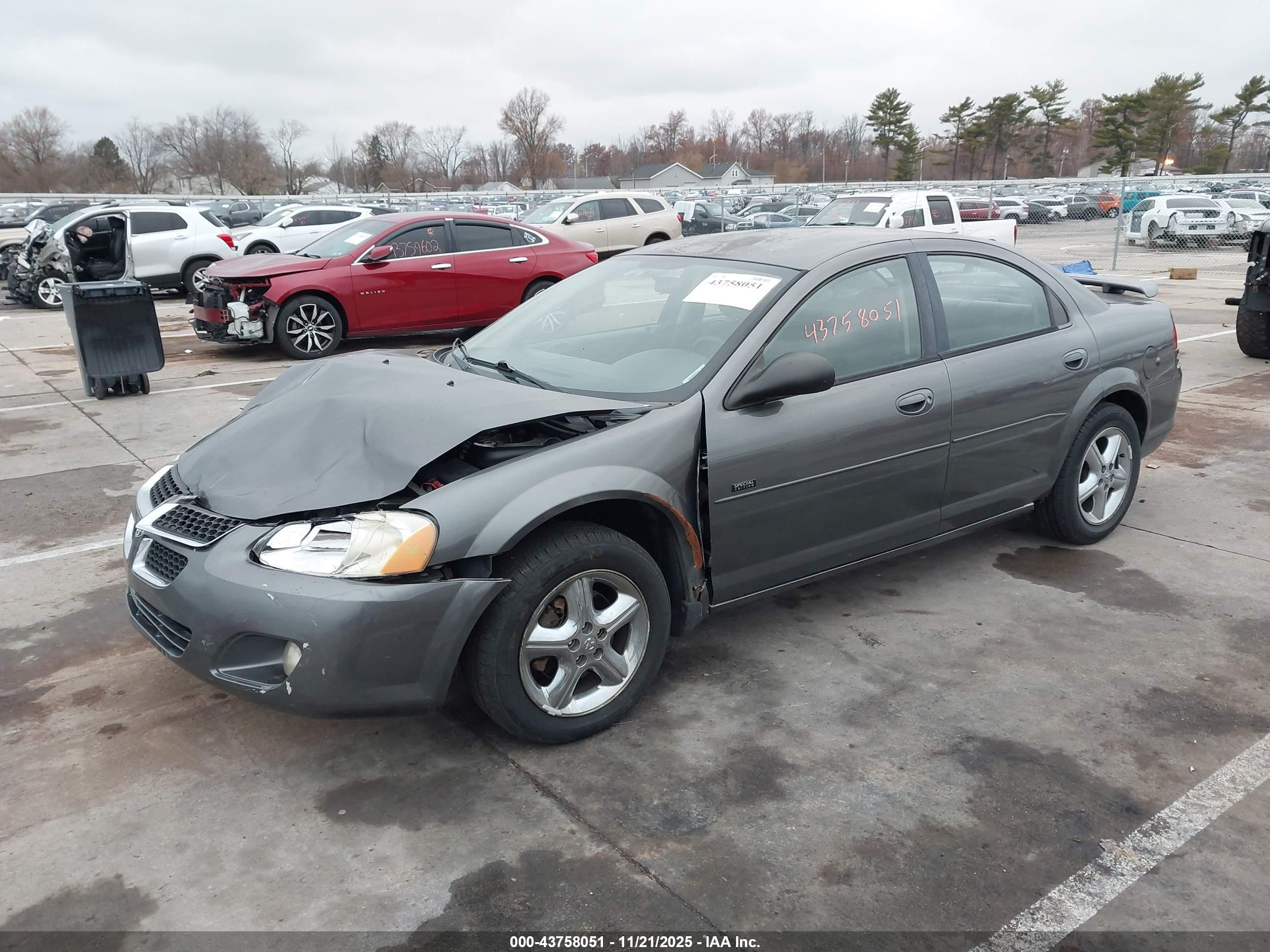 2005 Dodge Stratus Sxt Gray vin: 1B3EL46X15N564423