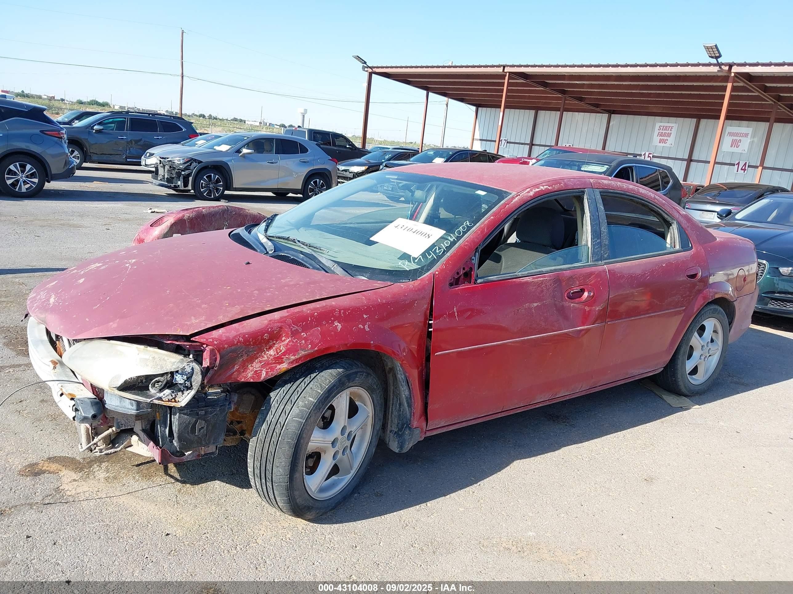 2006 Dodge Stratus Sxt Красный vin: 1B3EL46X16N106219
