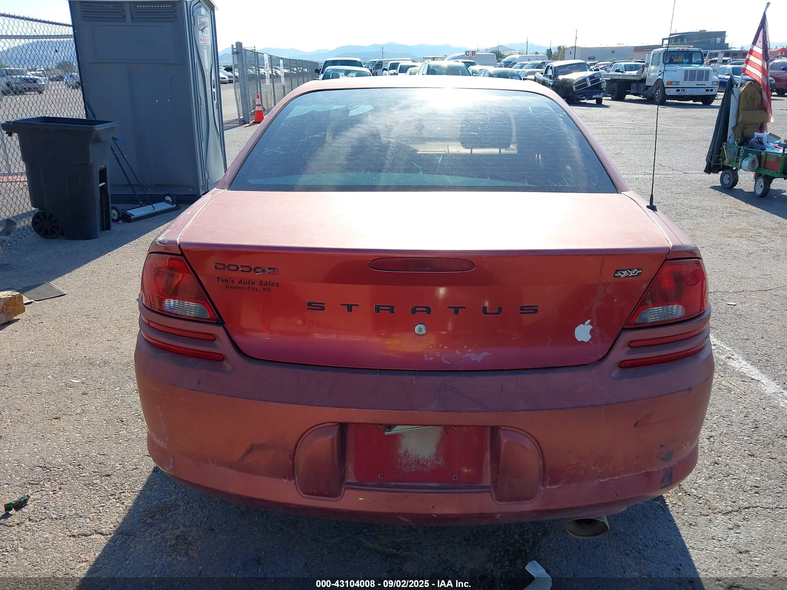 2006 Dodge Stratus Sxt Красный vin: 1B3EL46X16N106219