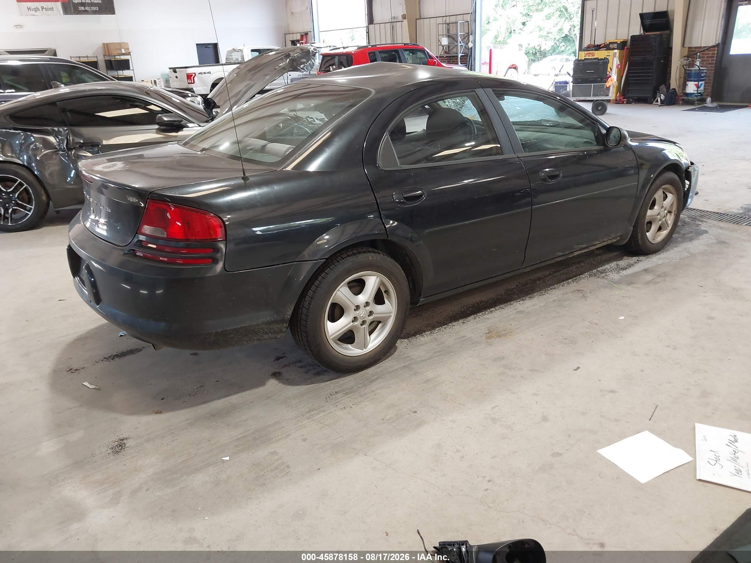 2006 Dodge Stratus Sxt Black vin: 1B3EL46X16N198304