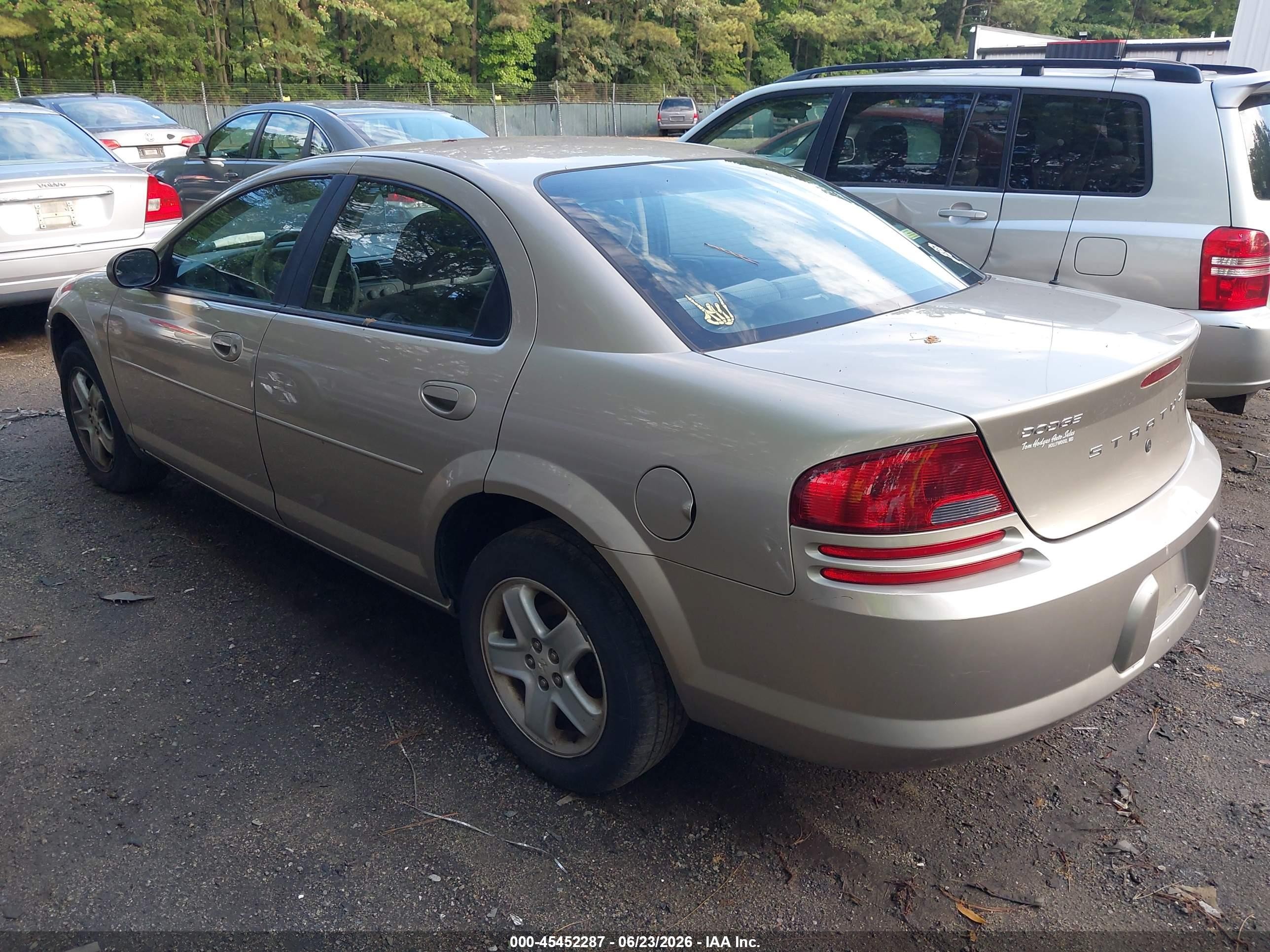 2003 Dodge Stratus Sxt Gold vin: 1B3EL46X23N533436