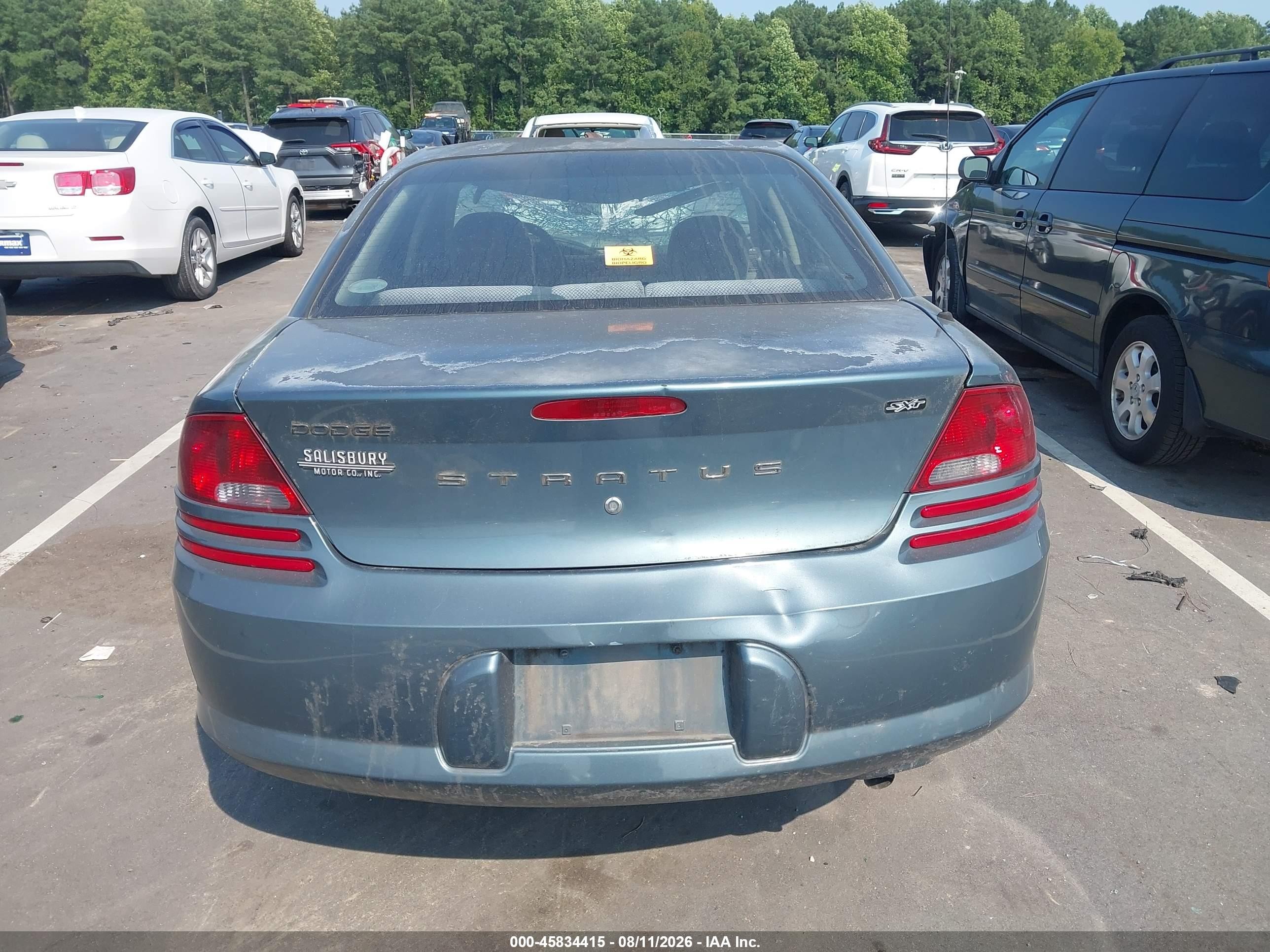 2005 Dodge Stratus Sxt Blue vin: 1B3EL46X45N584116