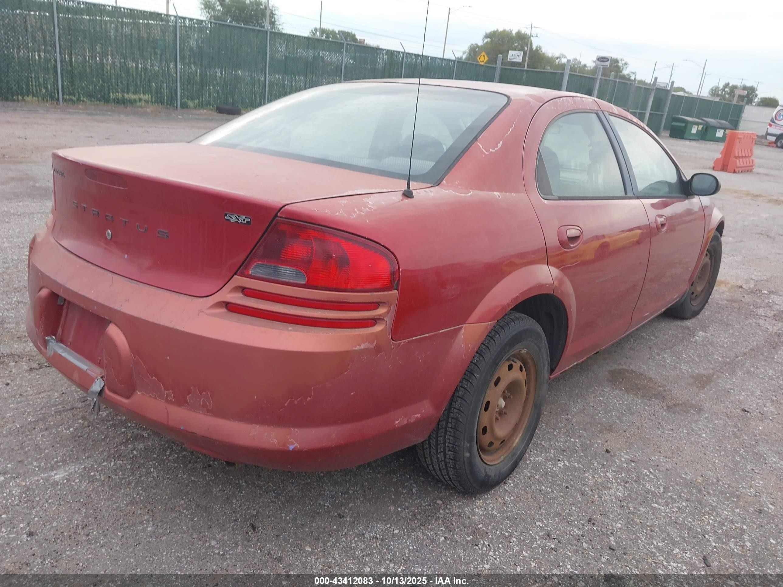 2005 Dodge Stratus Sxt Red vin: 1B3EL46X65N696481