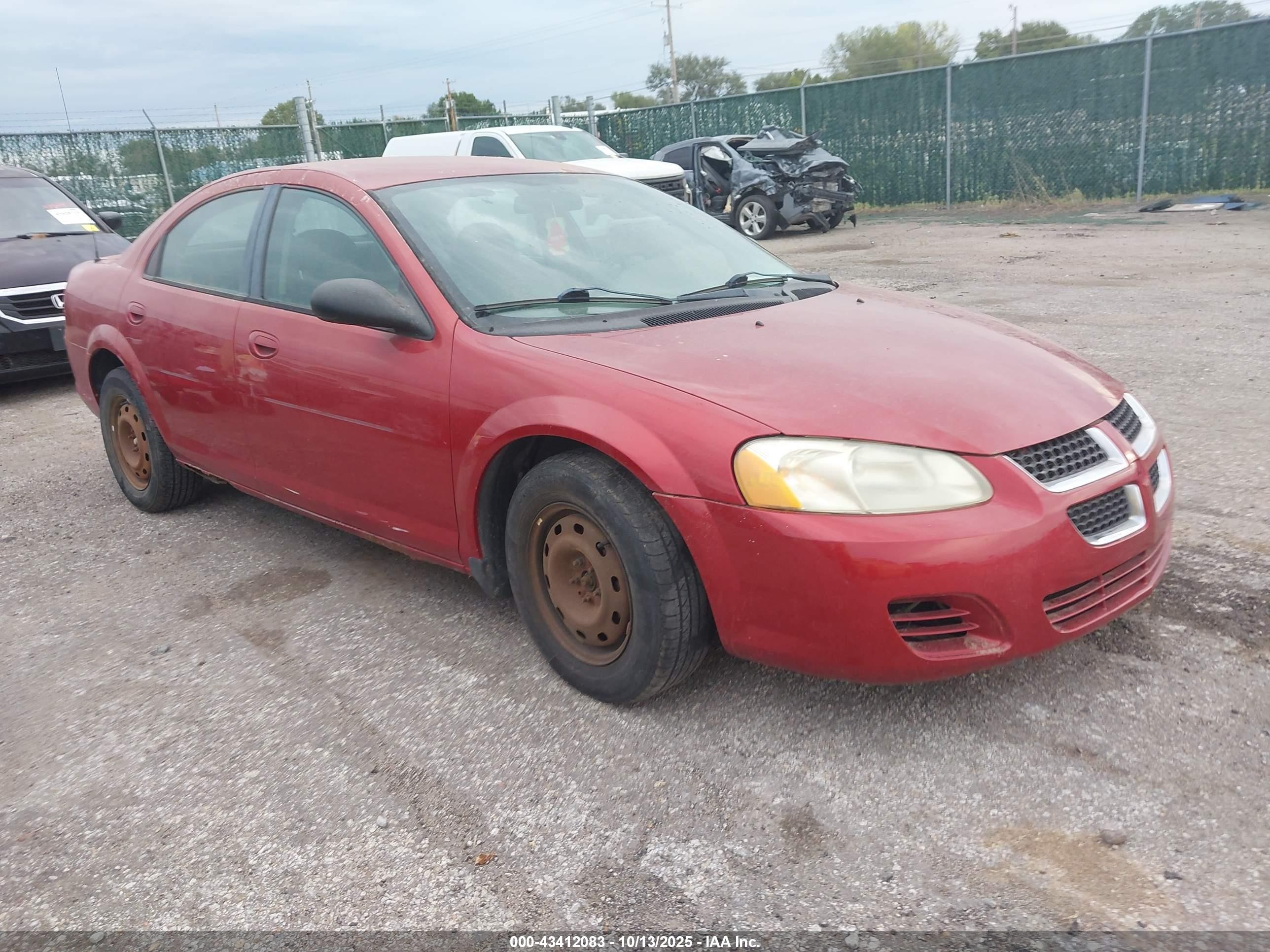 2005 Dodge Stratus Sxt Red vin: 1B3EL46X65N696481