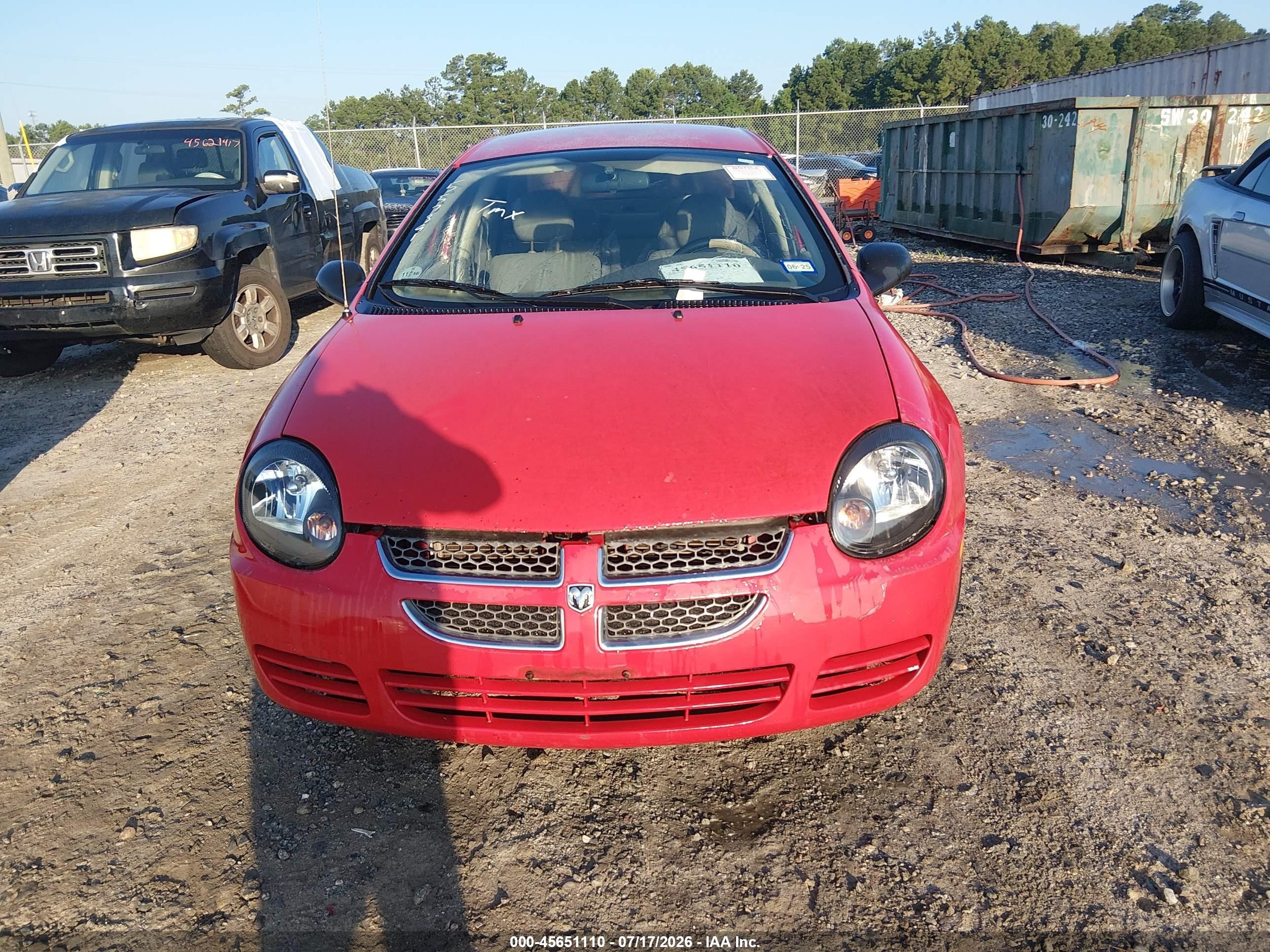 2004 Dodge Neon Se Red vin: 1B3ES26C04D557391