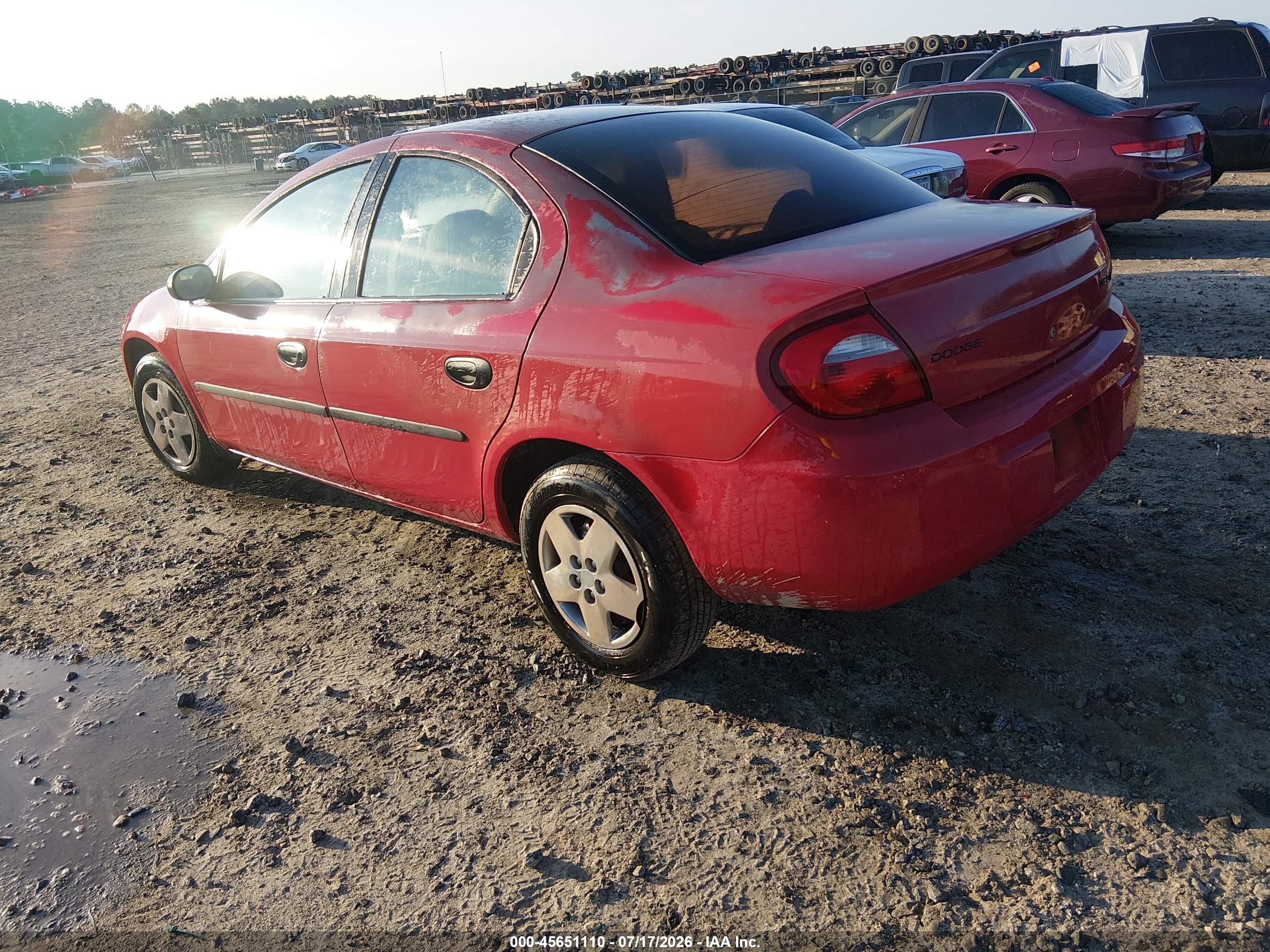 2004 Dodge Neon Se Red vin: 1B3ES26C04D557391