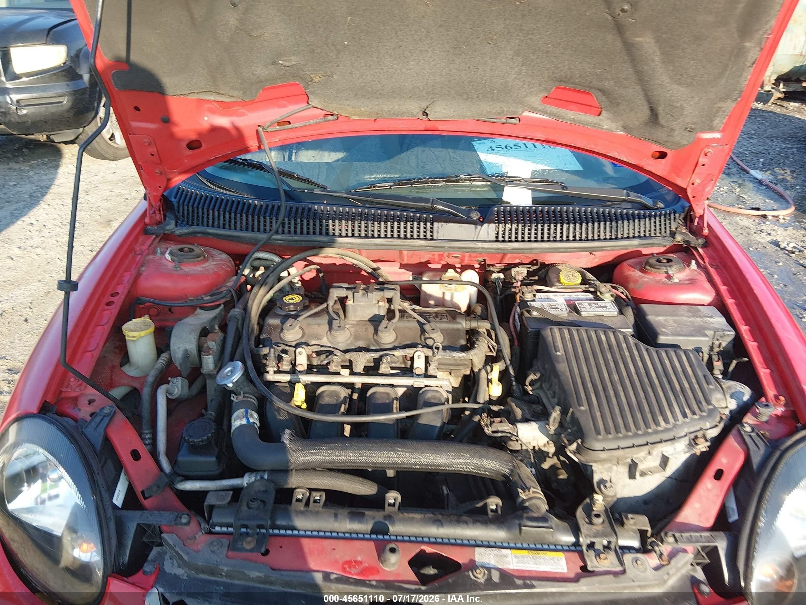 2004 Dodge Neon Se Red vin: 1B3ES26C04D557391
