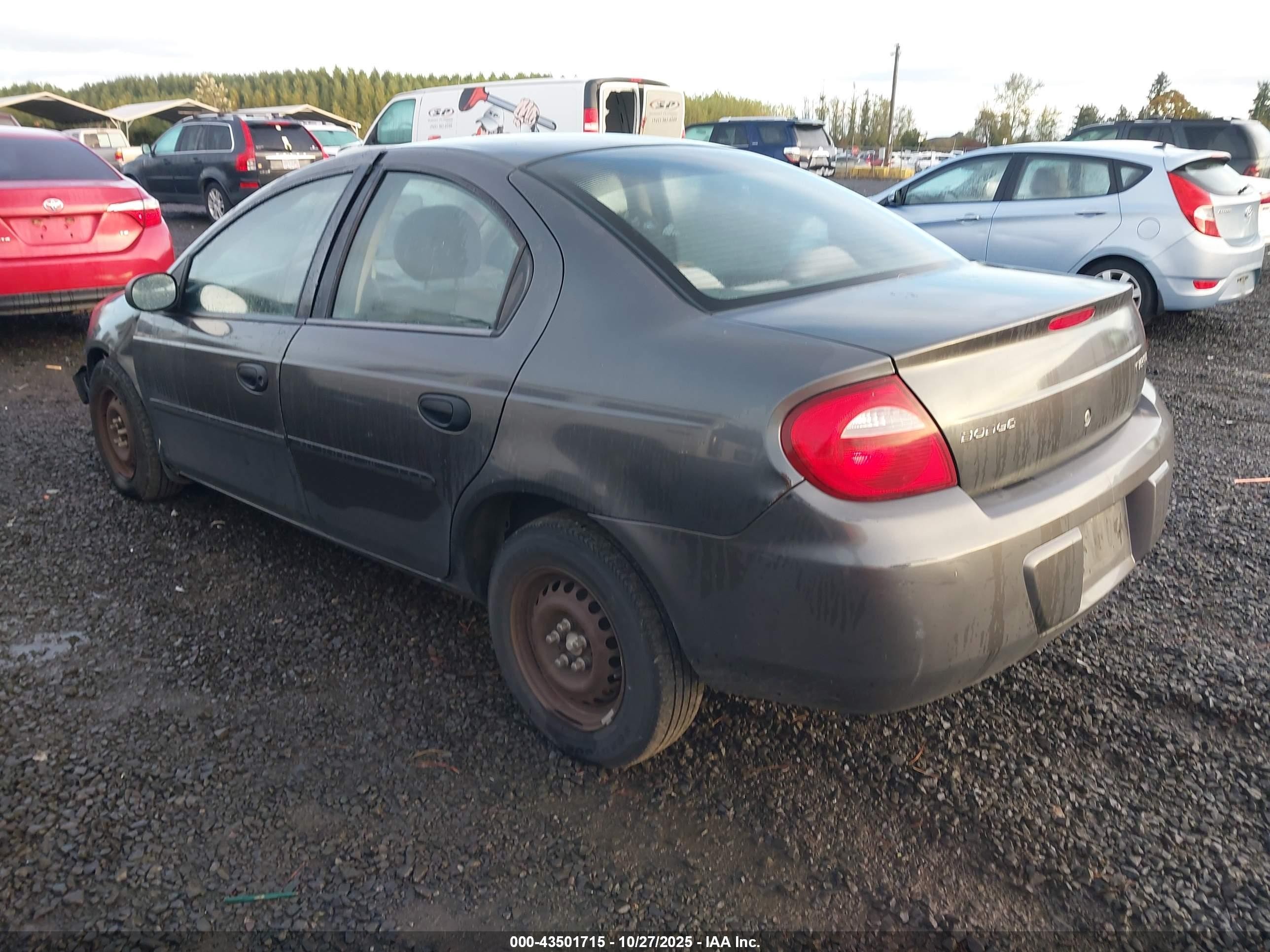 2004 Dodge Neon Se Gray vin: 1B3ES26C04D593677