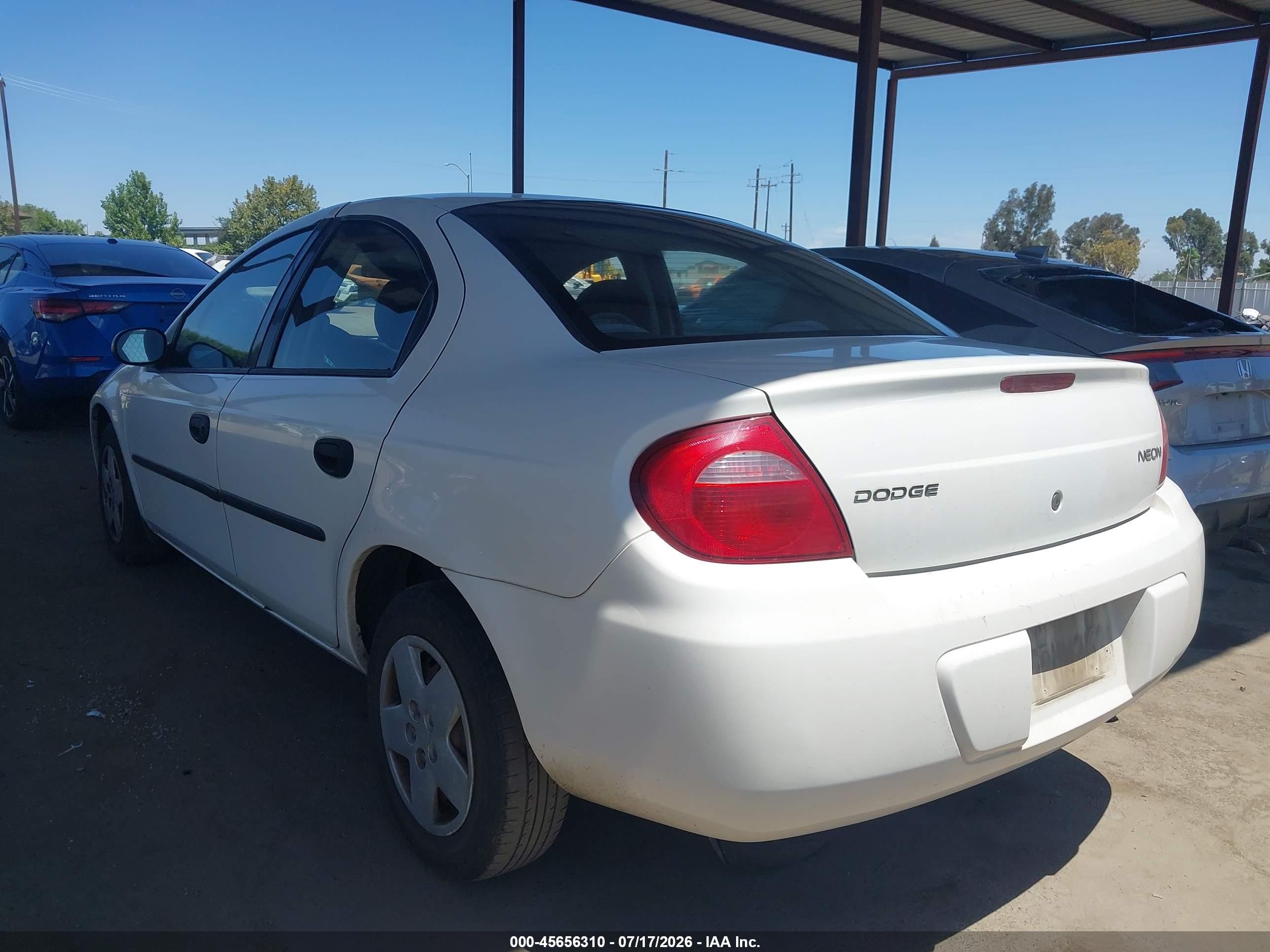 2004 Dodge Neon Se White vin: 1B3ES26C24D506197