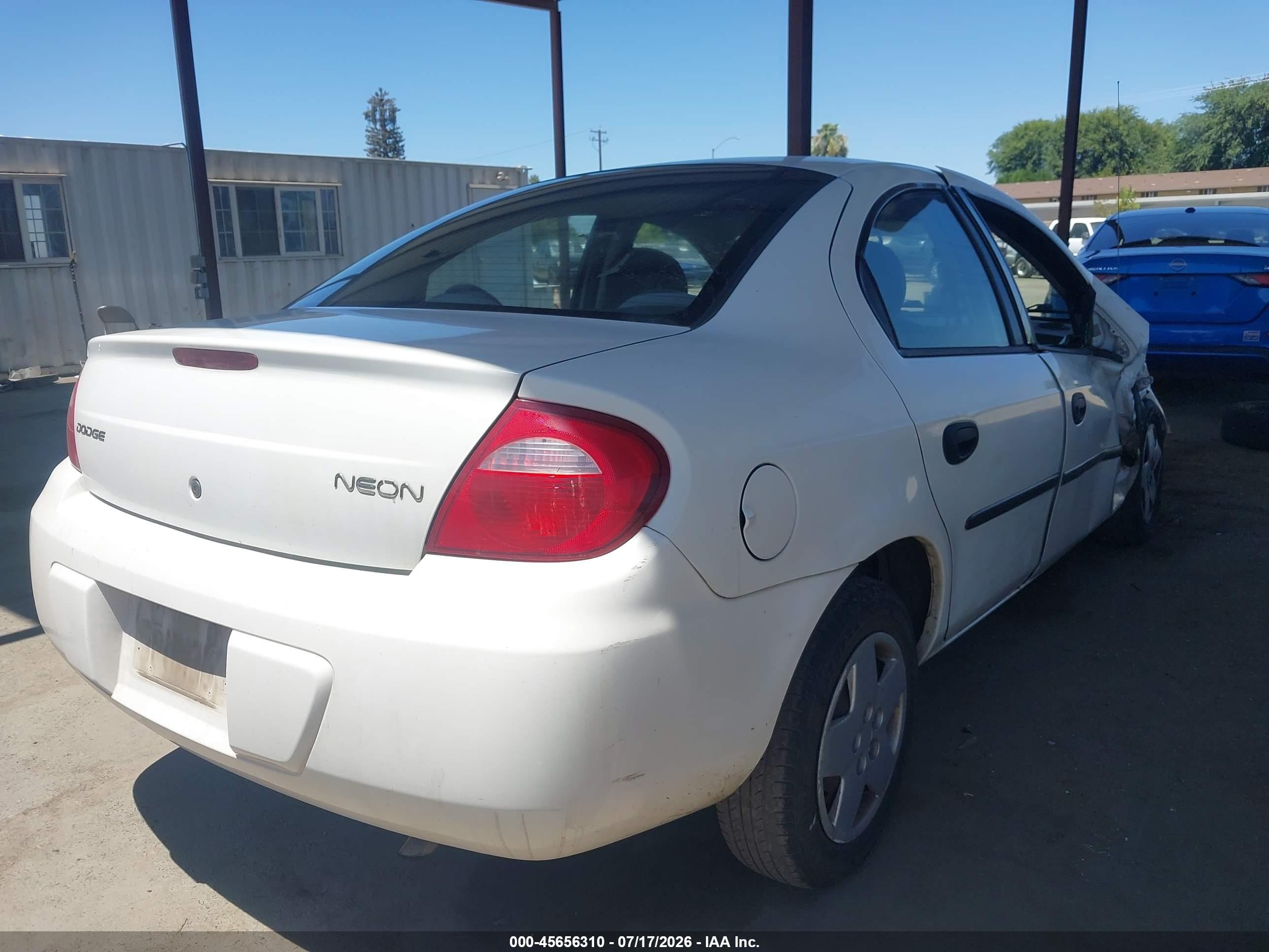 2004 Dodge Neon Se White vin: 1B3ES26C24D506197
