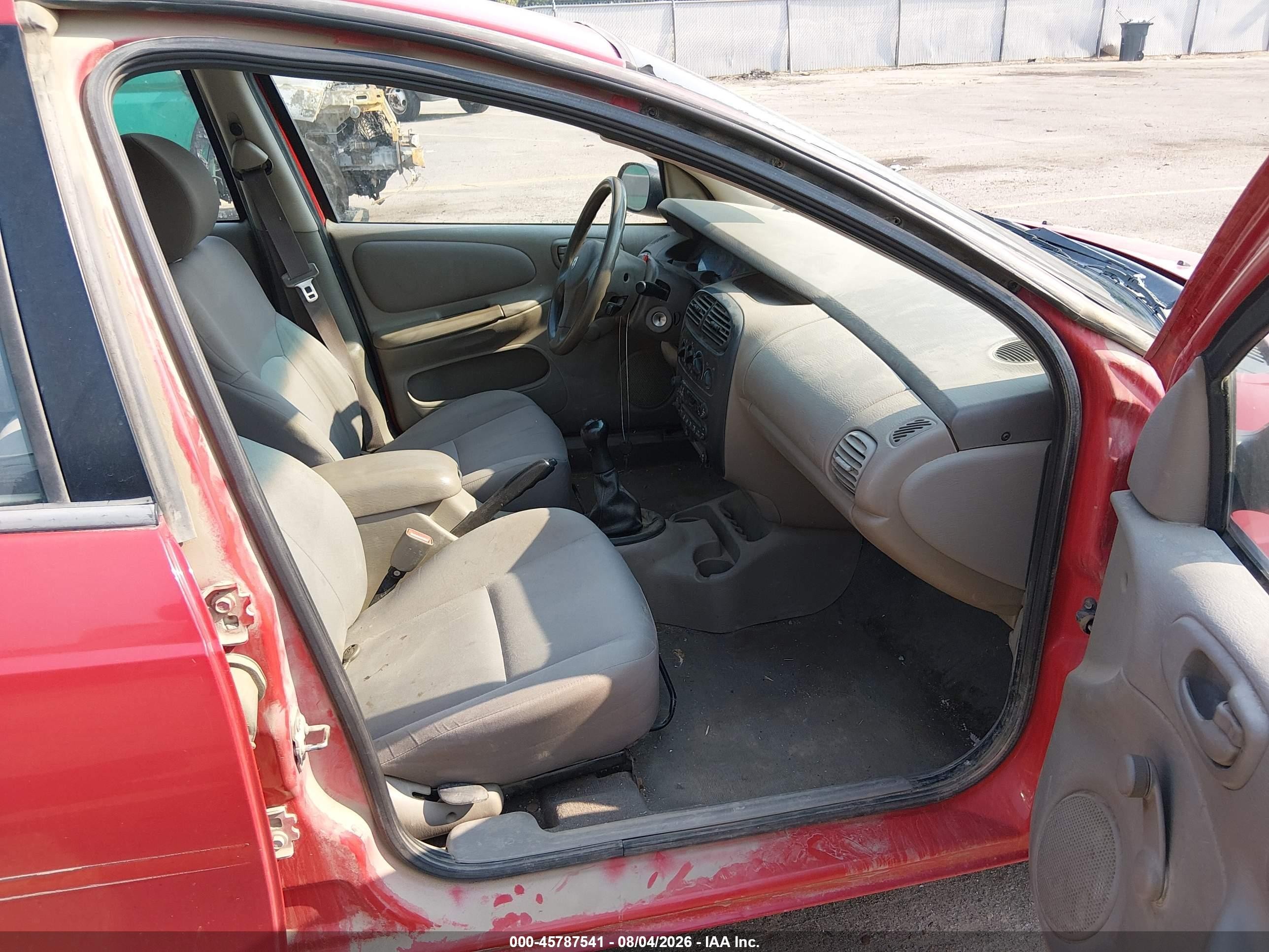 2003 Dodge Neon Se Red vin: 1B3ES26C43D208507