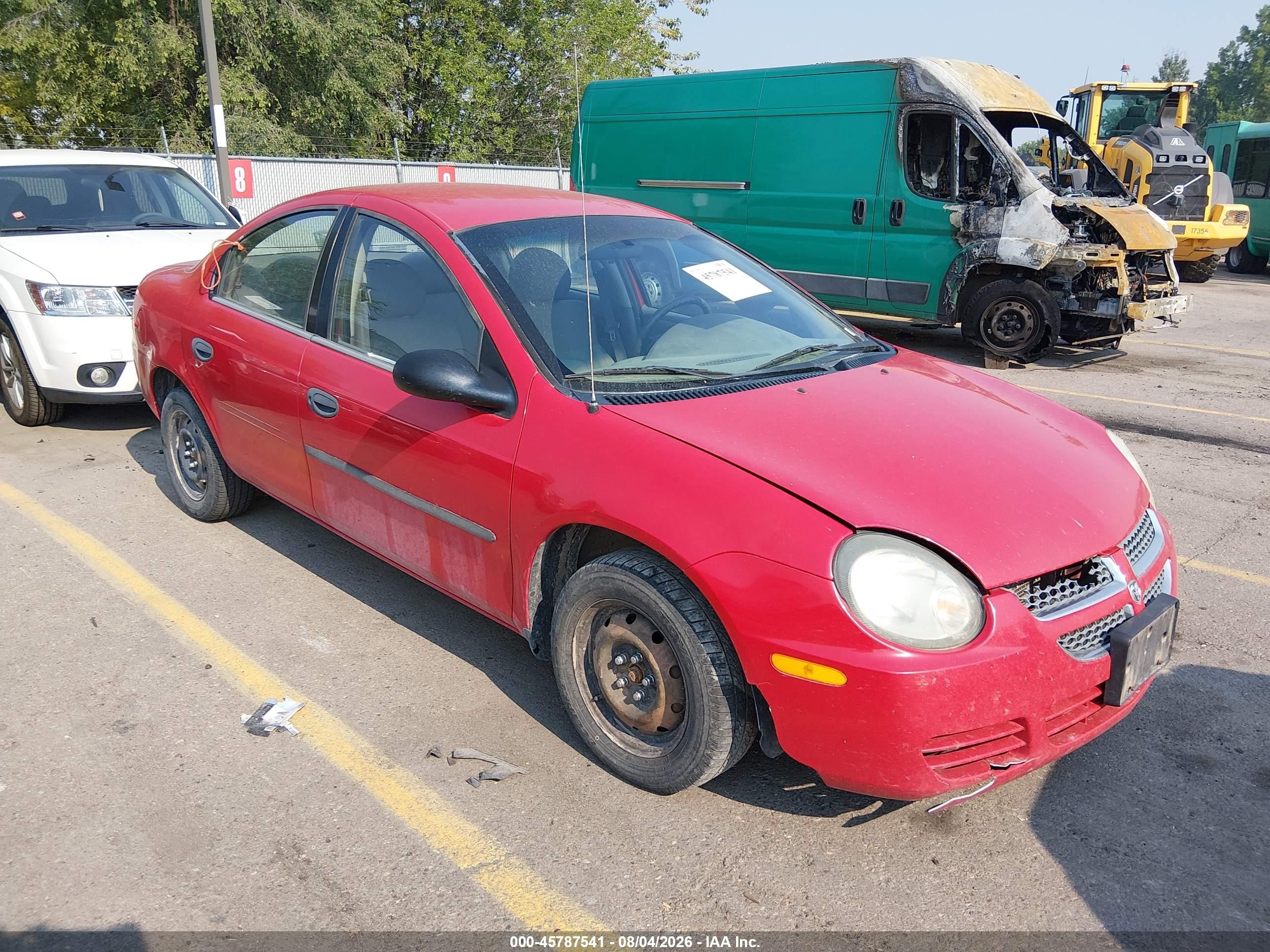 2003 Dodge Neon Se Red vin: 1B3ES26C43D208507