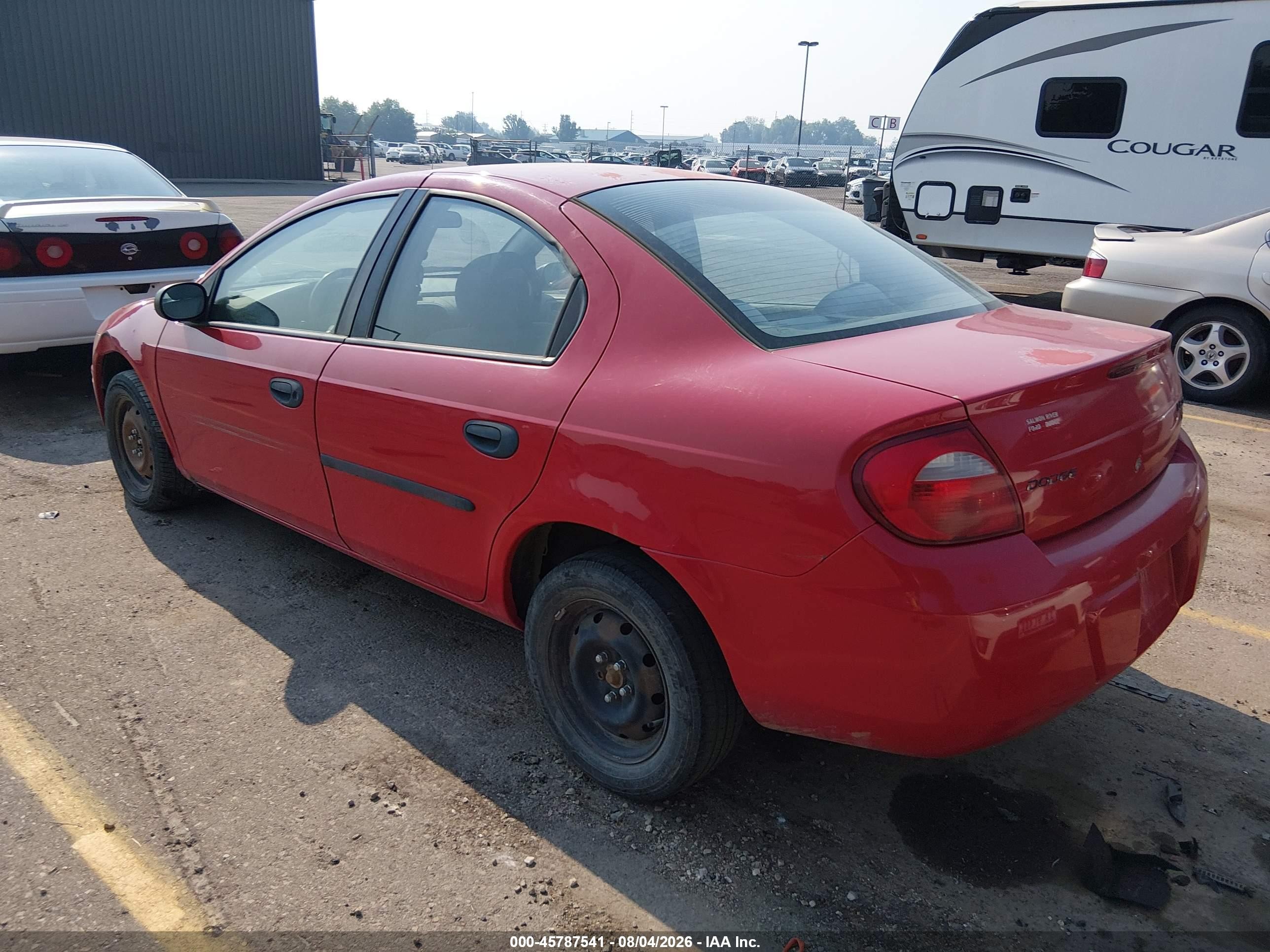 2003 Dodge Neon Se Red vin: 1B3ES26C43D208507