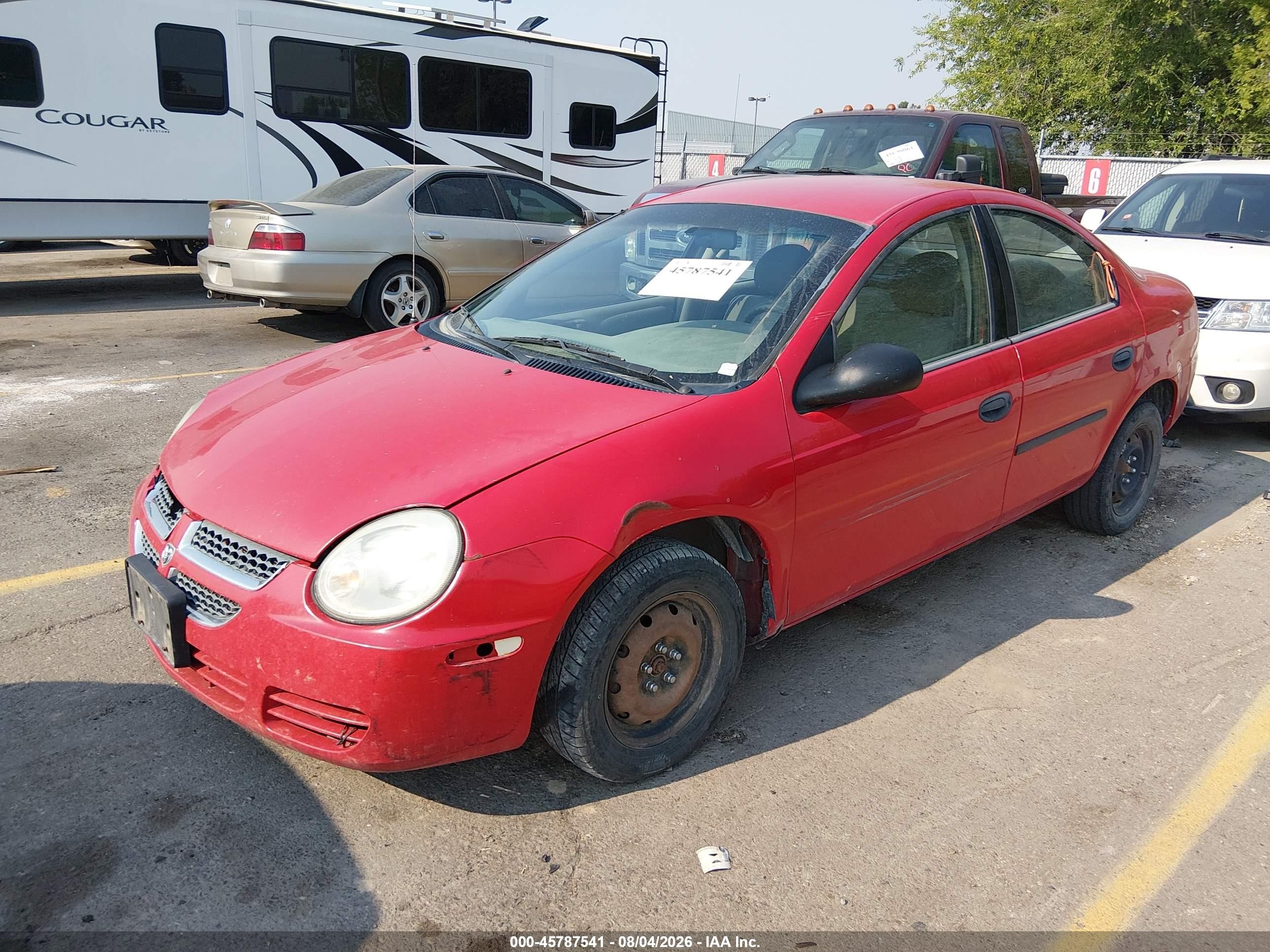 2003 Dodge Neon Se Red vin: 1B3ES26C43D208507