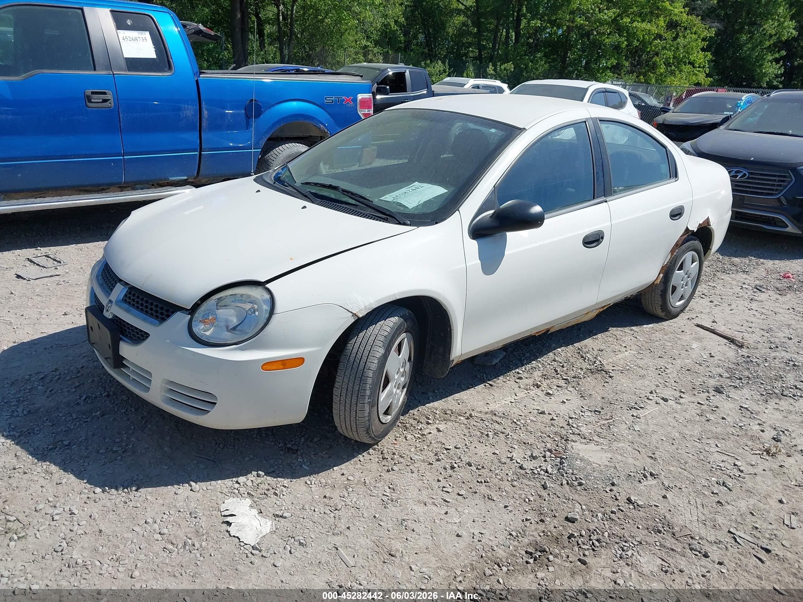 2004 Dodge Neon Se White vin: 1B3ES26C54D643909
