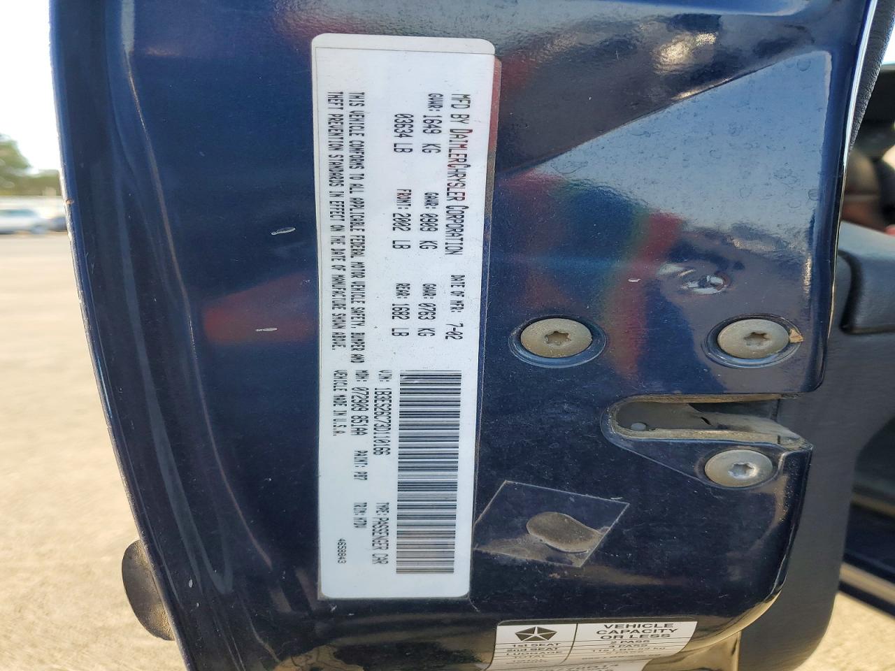 2003 Dodge Neon Se Blue vin: 1B3ES26C73D110166