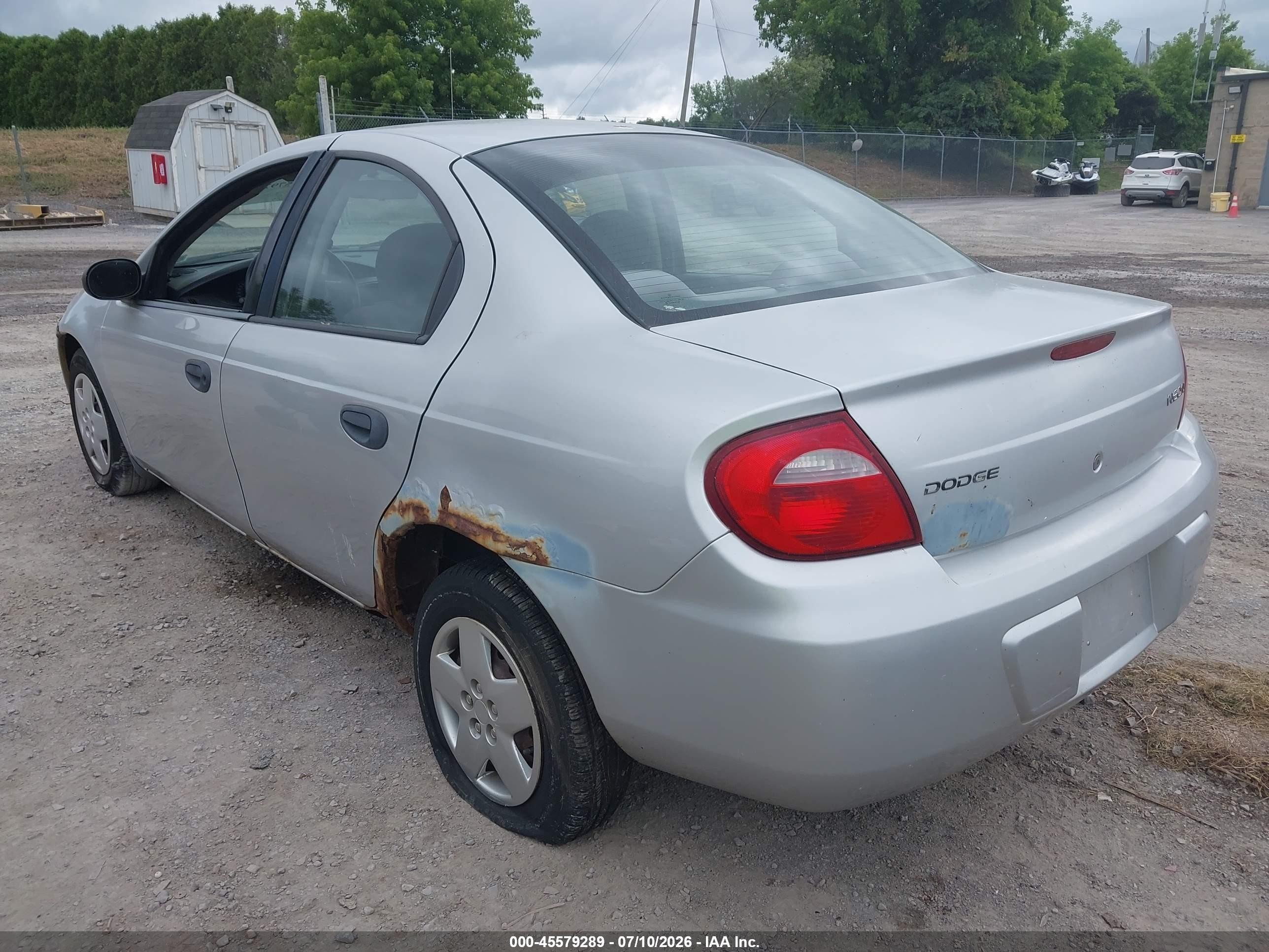 2005 Dodge Neon Se Silver vin: 1B3ES26C75D236899