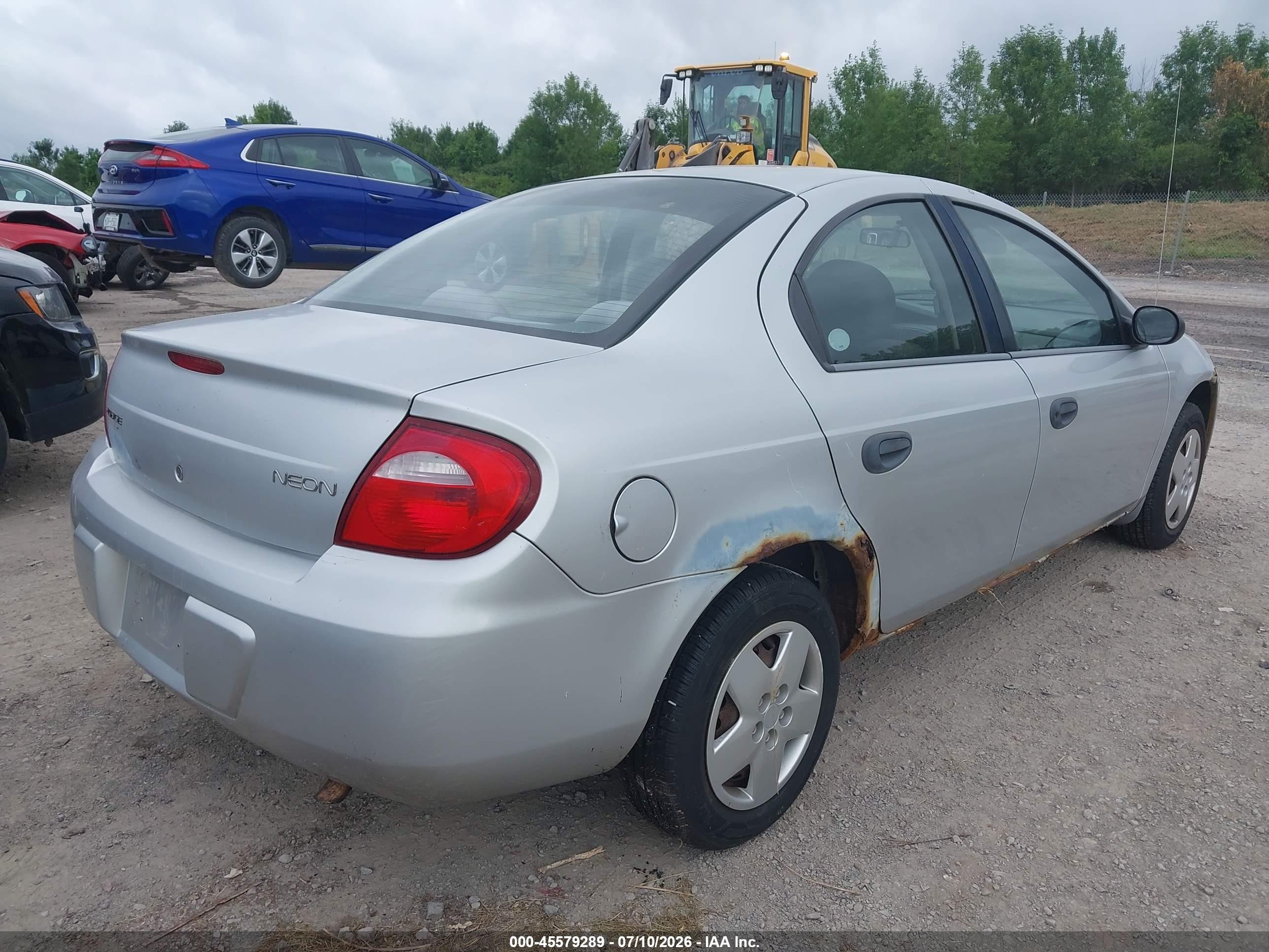 2005 Dodge Neon Se Silver vin: 1B3ES26C75D236899