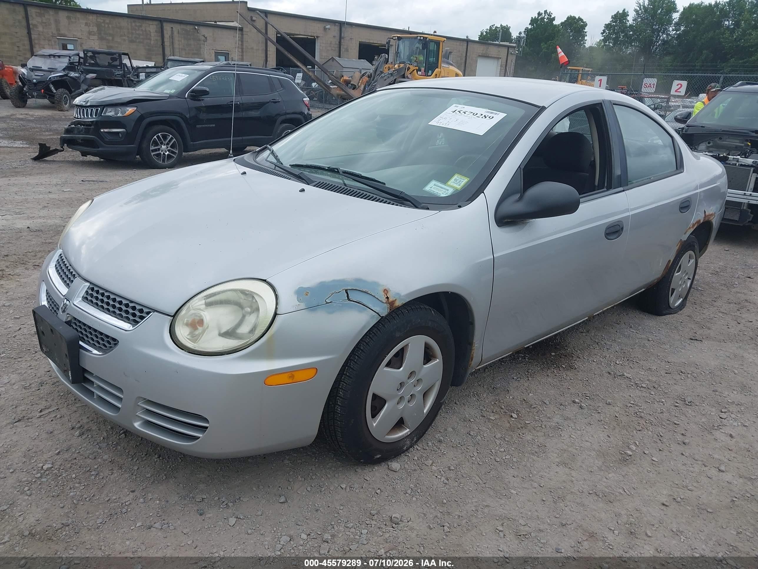 2005 Dodge Neon Se Silver vin: 1B3ES26C75D236899