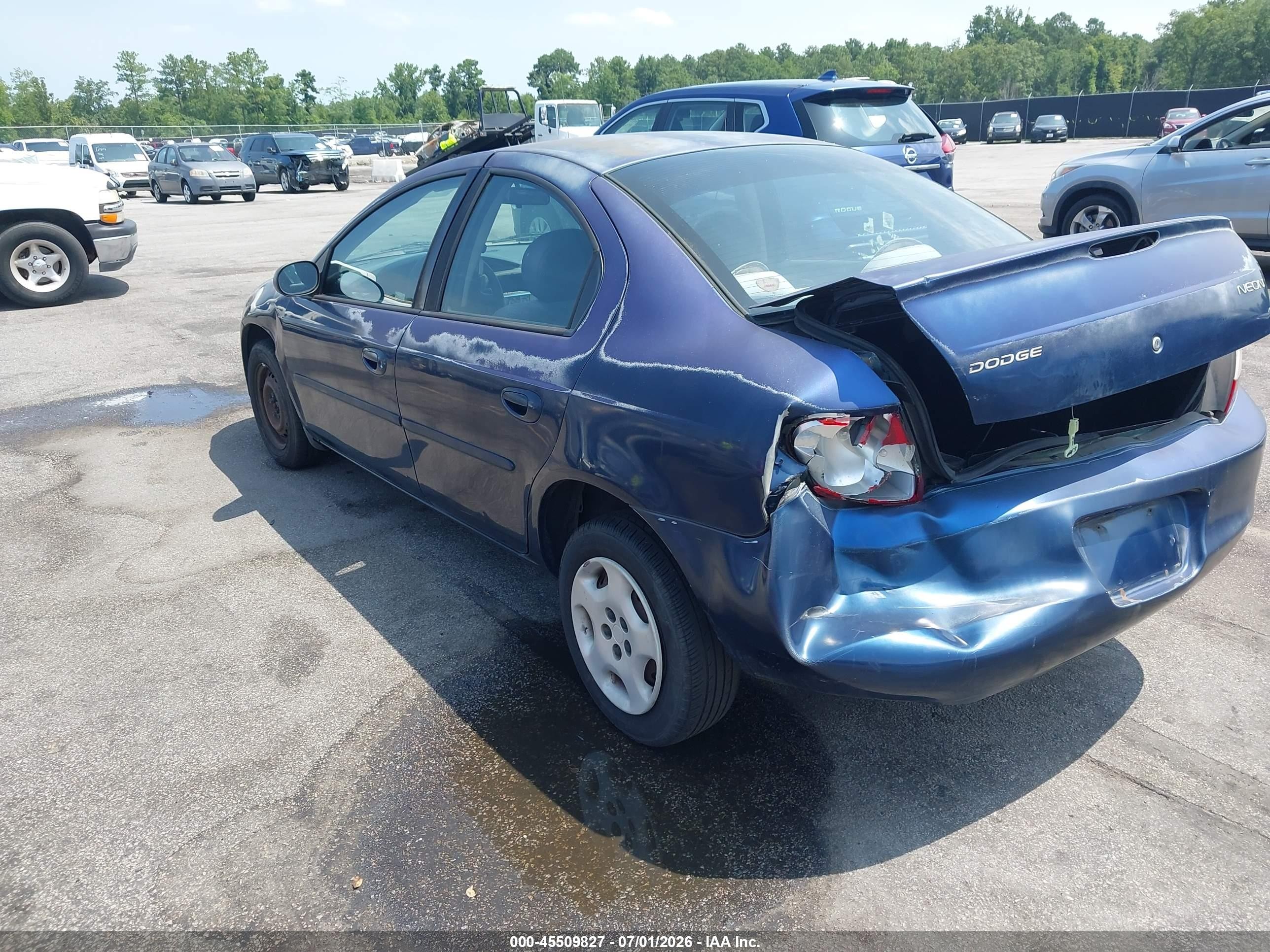 2002 Dodge Neon   Синий vin: 1B3ES26C92D586661