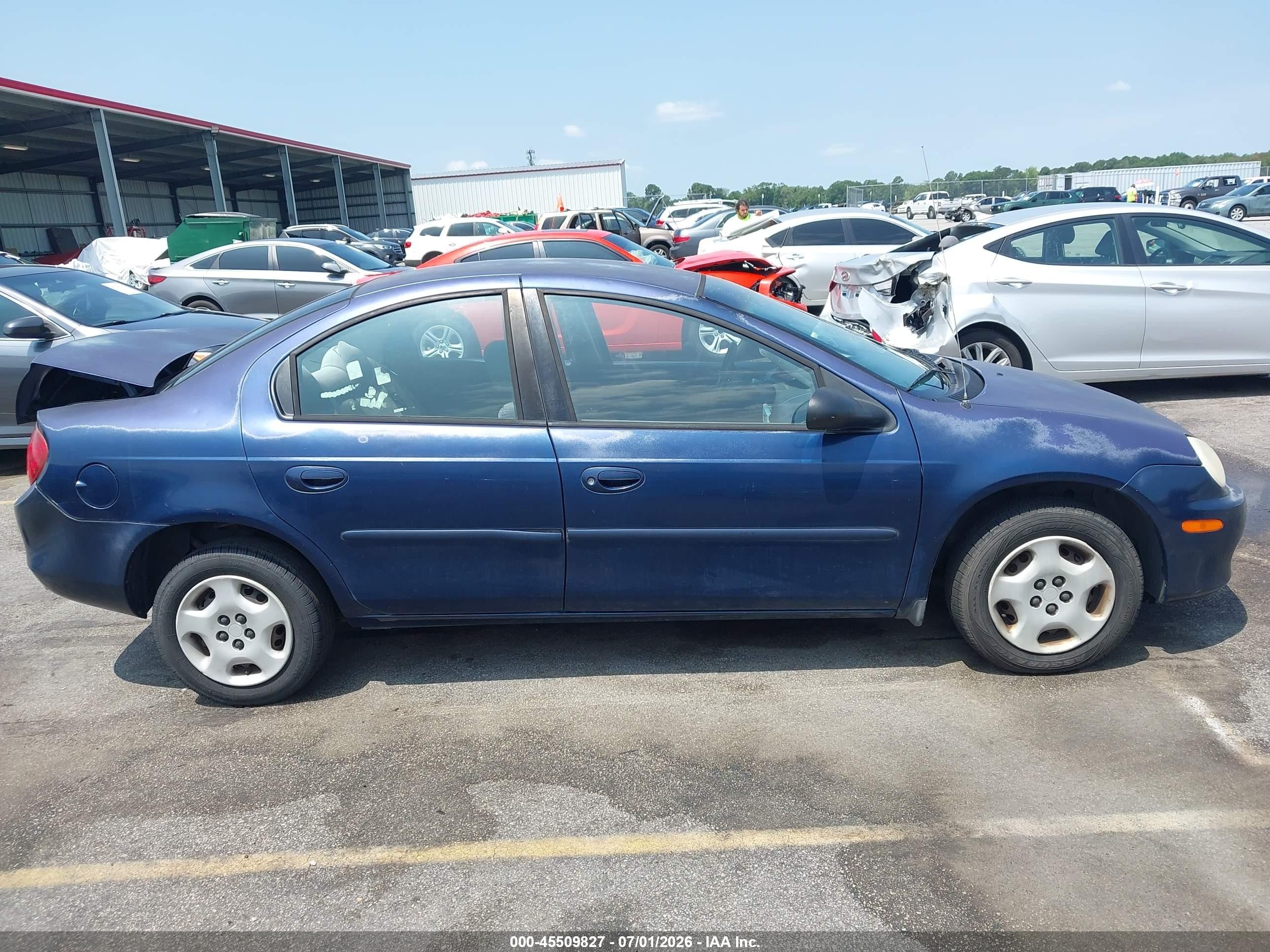 2002 Dodge Neon   Синий vin: 1B3ES26C92D586661