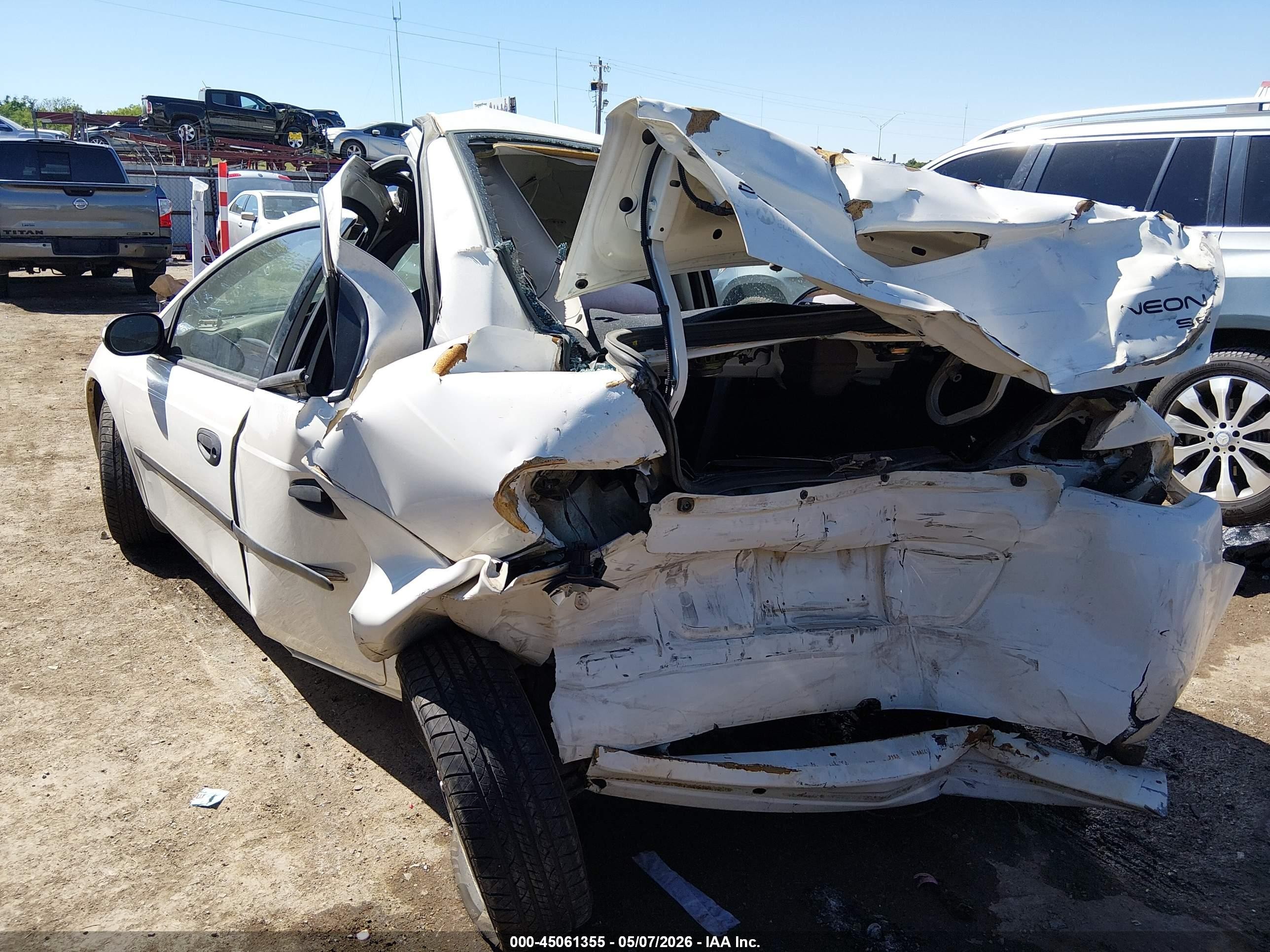 2003 Dodge Neon Se White vin: 1B3ES26C93D155951