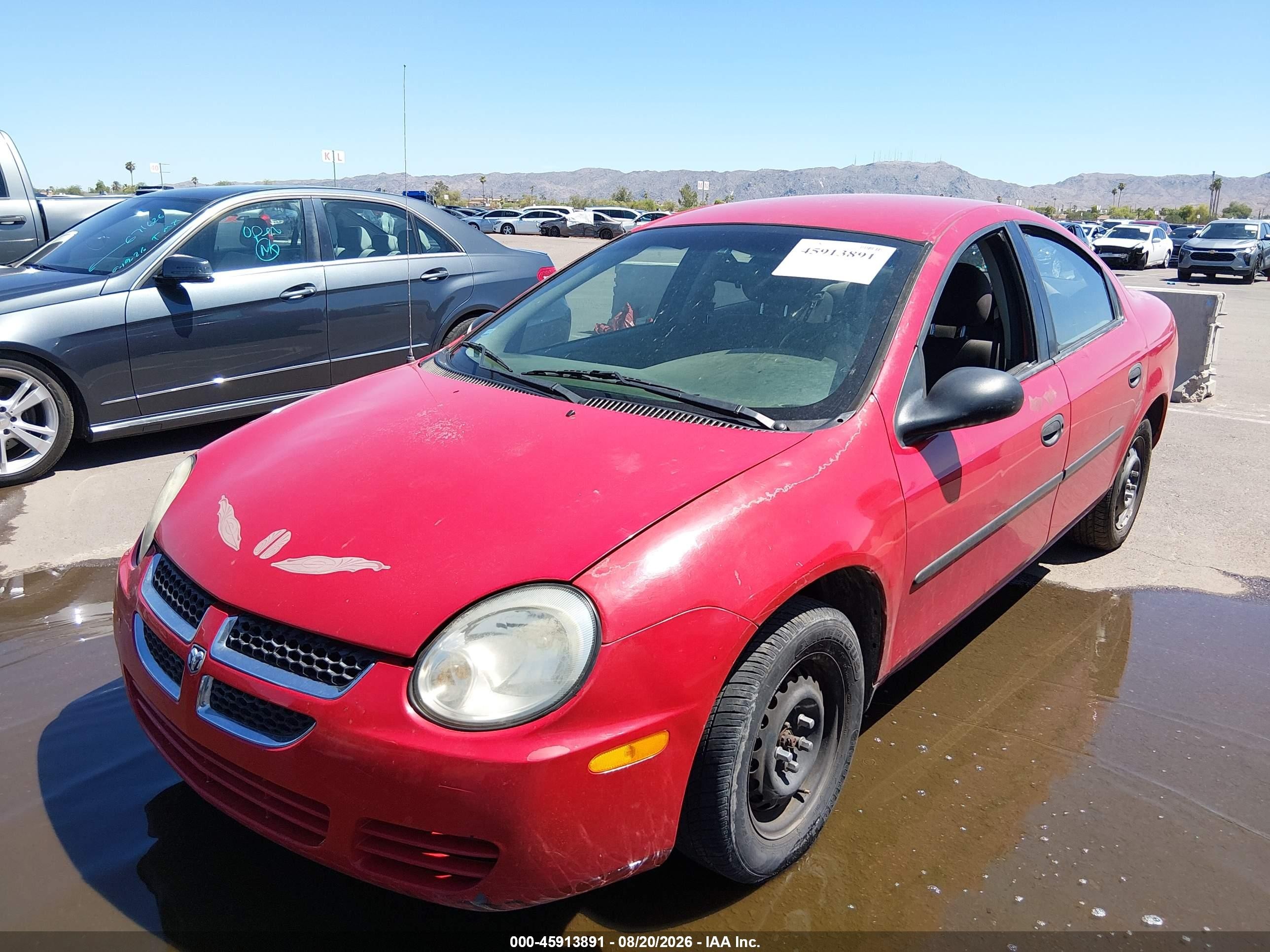 2004 Dodge Neon Se Red vin: 1B3ES26C94D570818