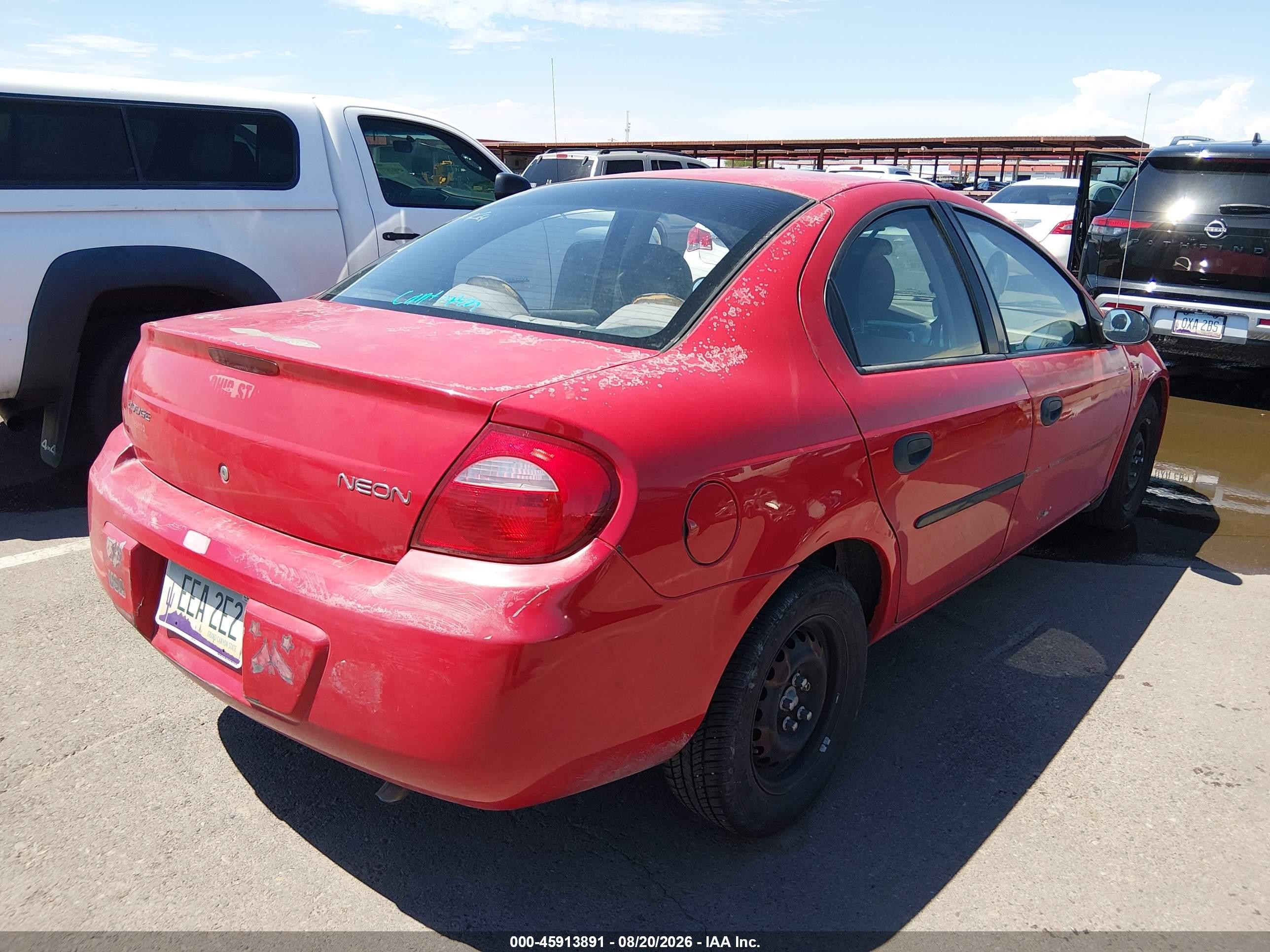 2004 Dodge Neon Se Red vin: 1B3ES26C94D570818