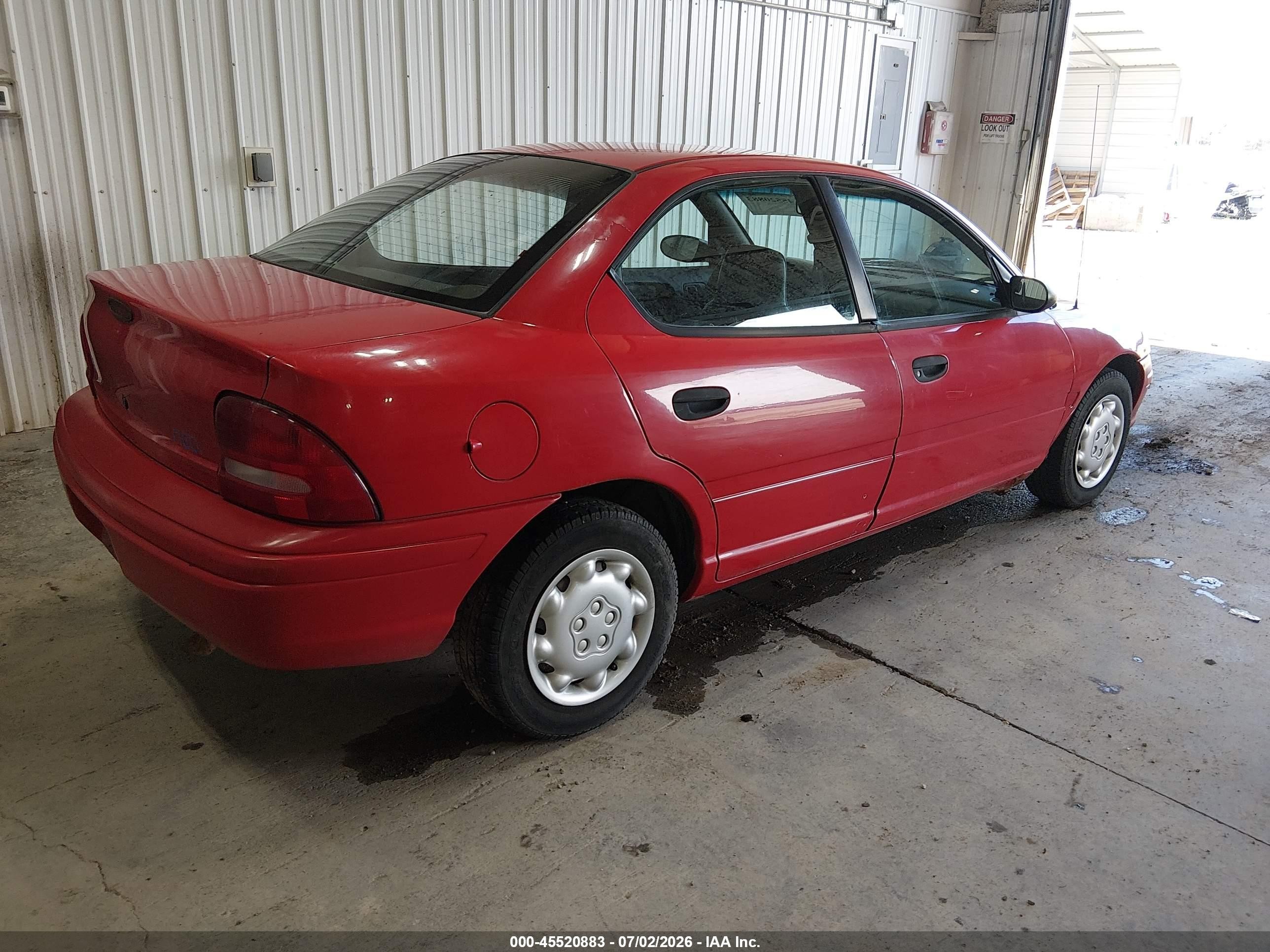 1997 Dodge Neon Ex Red vin: 1B3ES27C1VD315161