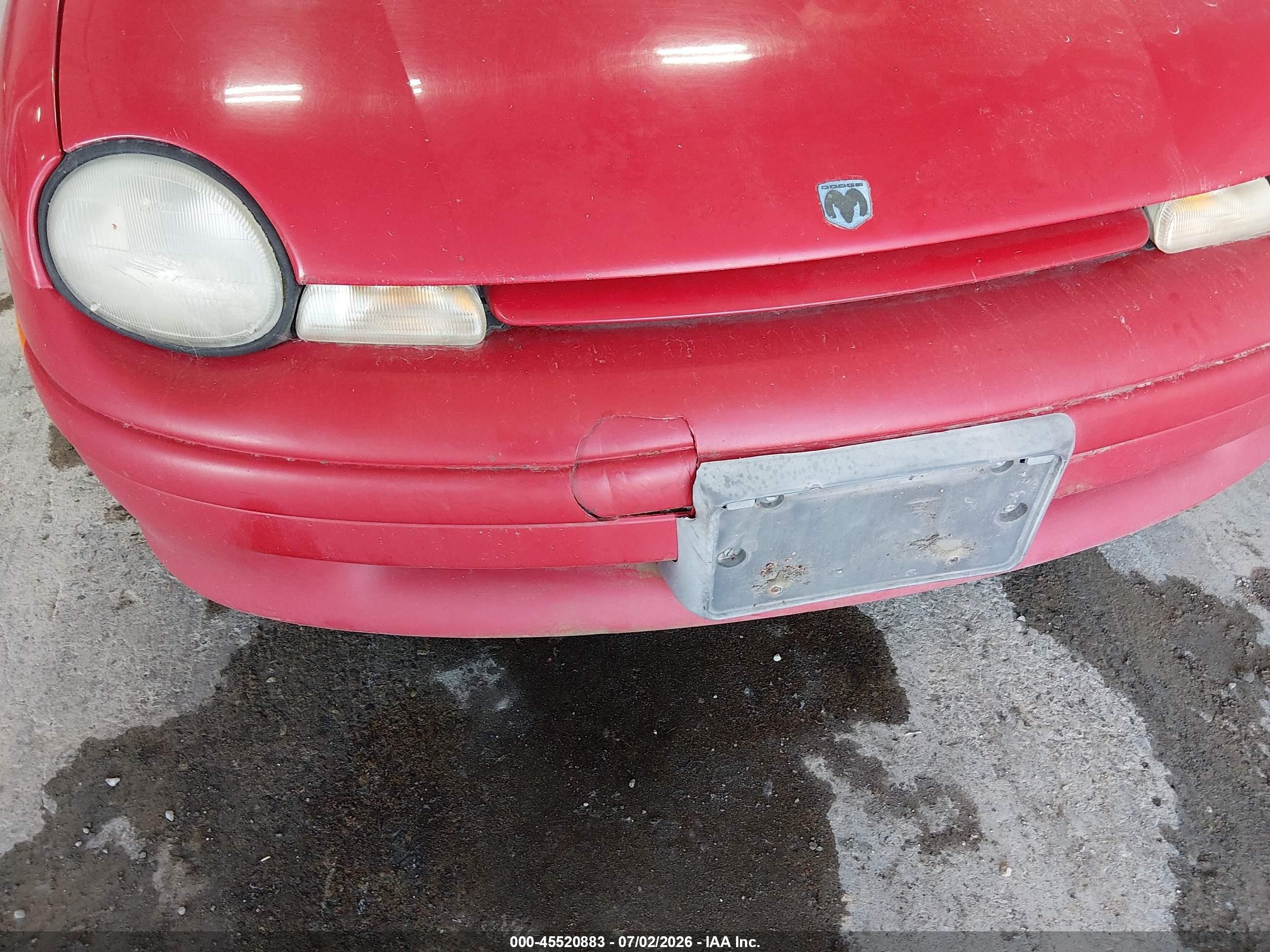 1997 Dodge Neon Ex Red vin: 1B3ES27C1VD315161