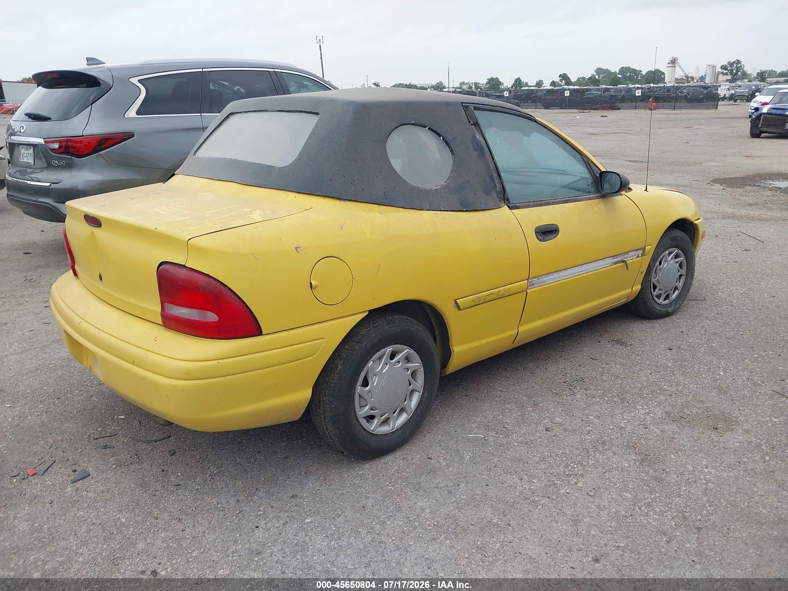 1995 Dodge Neon   Yellow vin: 1B3ES27C2SD584488