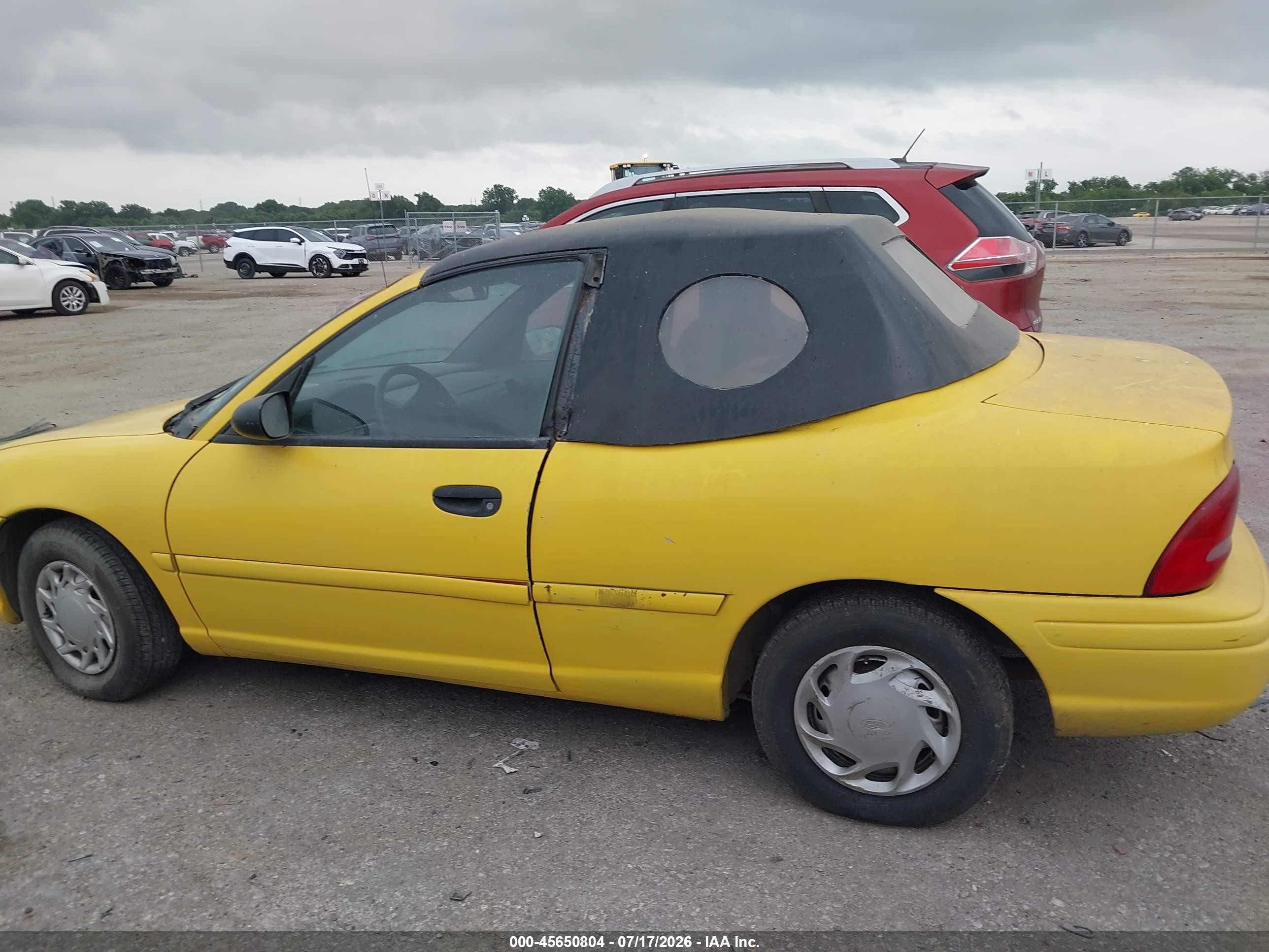 1995 Dodge Neon   Yellow vin: 1B3ES27C2SD584488