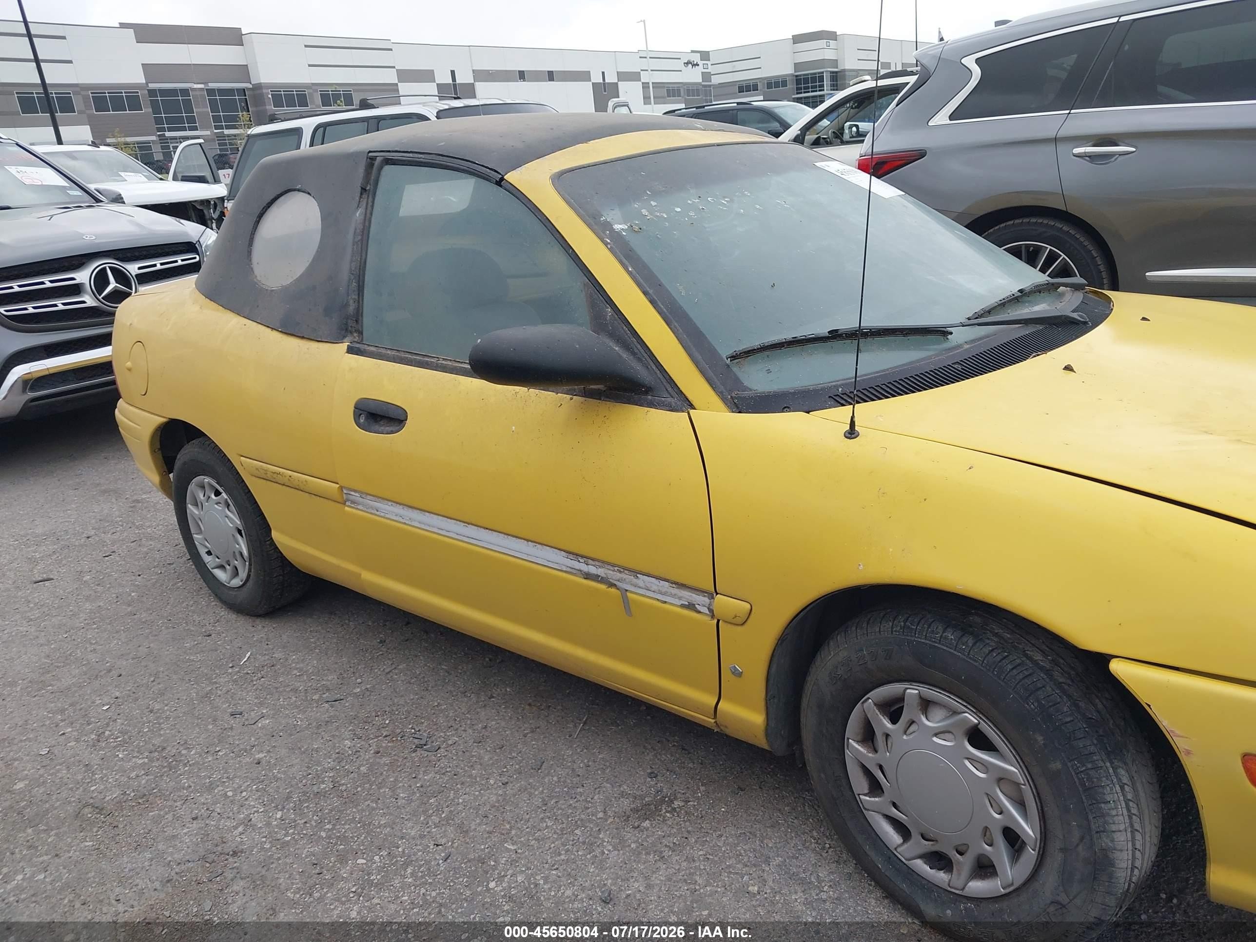 1995 Dodge Neon   Yellow vin: 1B3ES27C2SD584488
