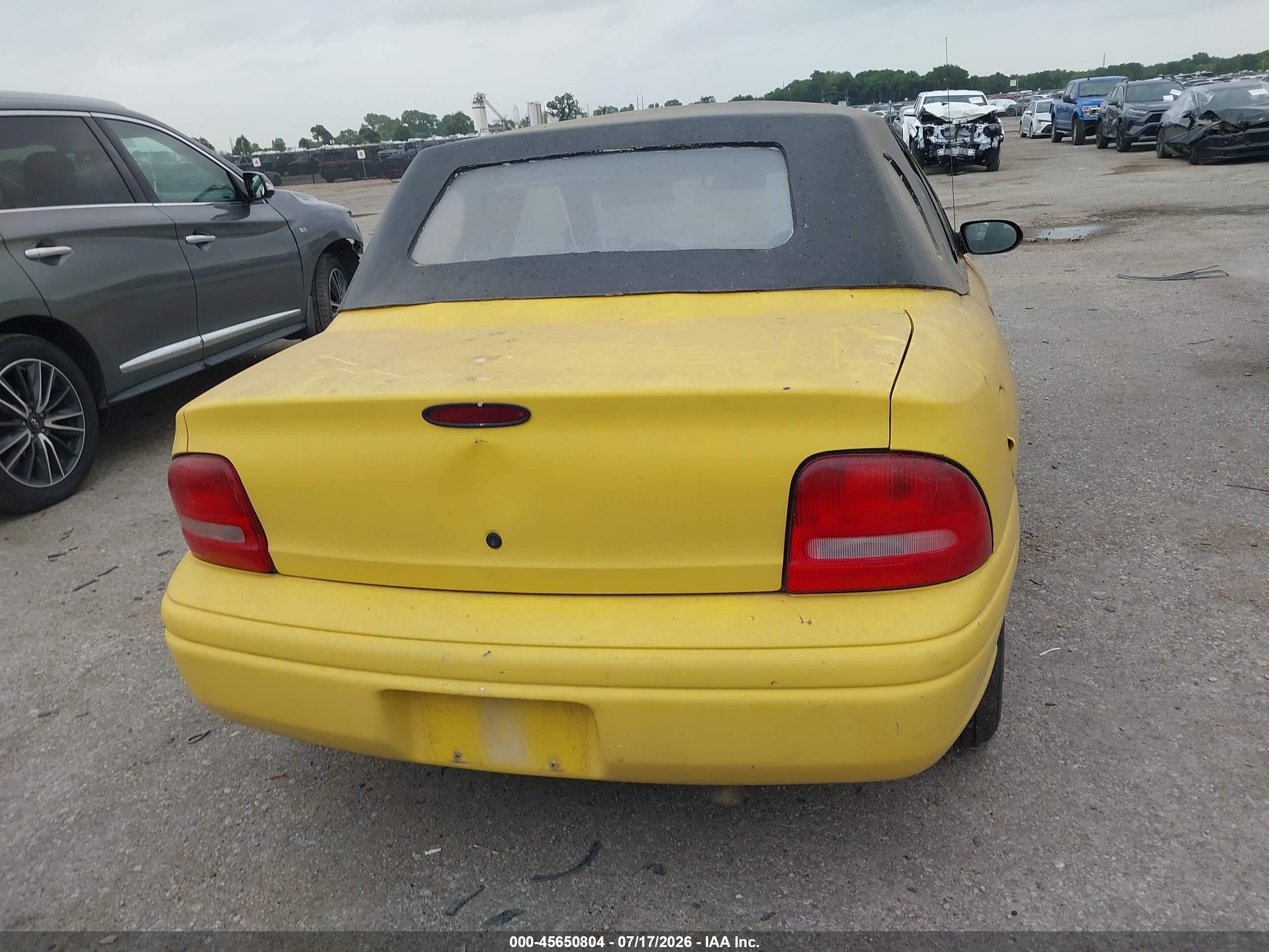 1995 Dodge Neon   Yellow vin: 1B3ES27C2SD584488