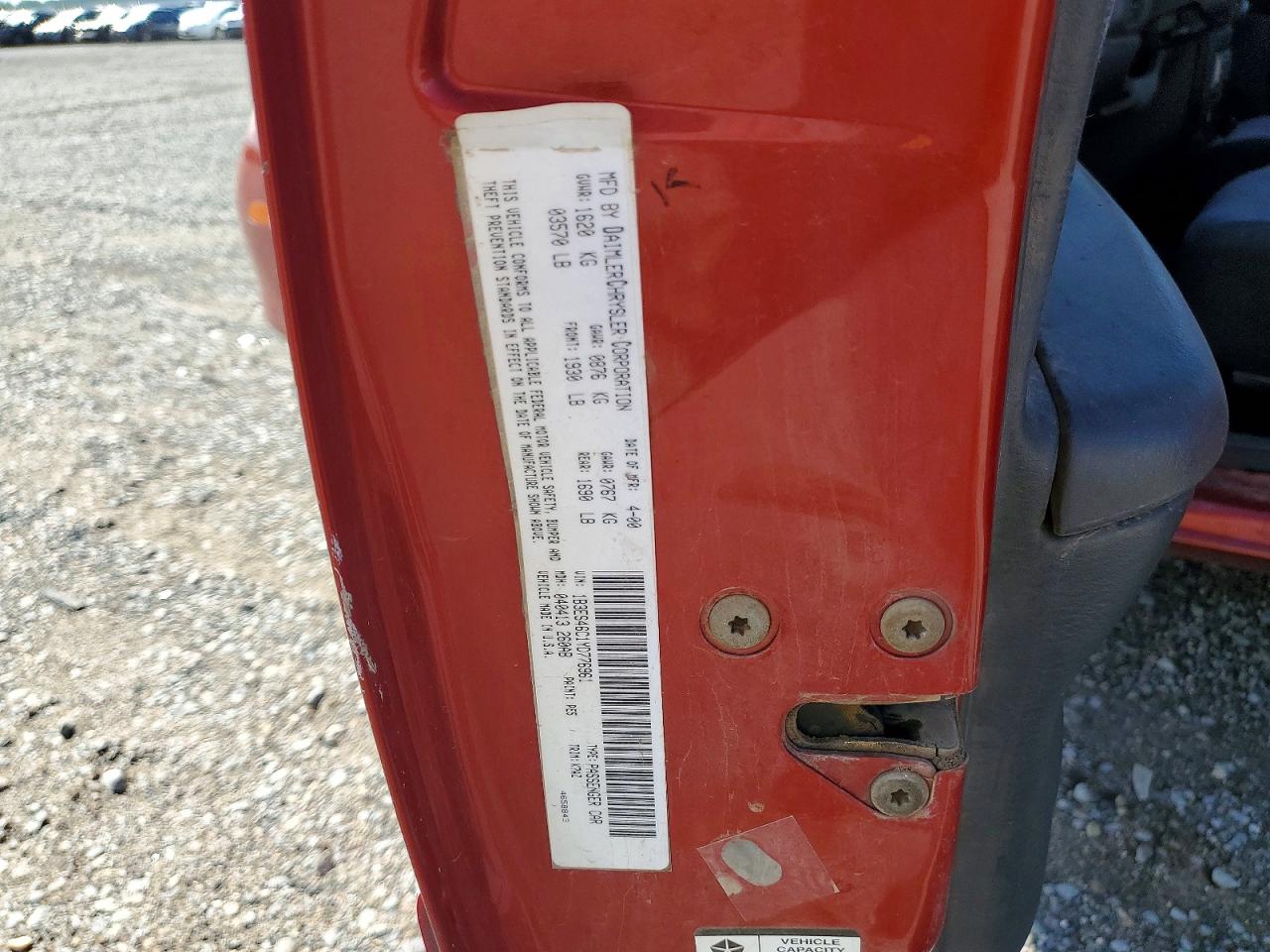 2000 Dodge Neon Base Orange vin: 1B3ES46C1YD776961