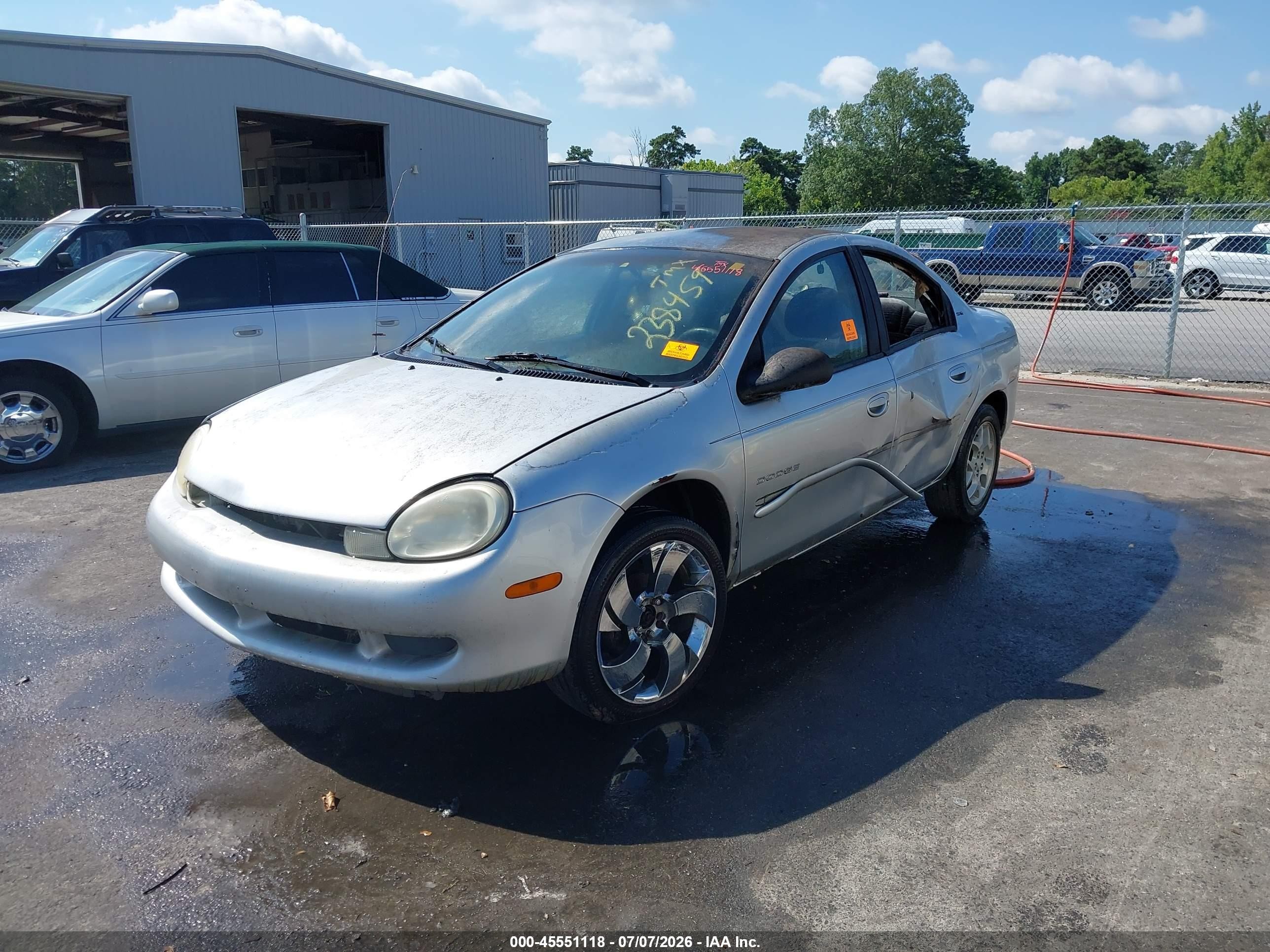 2001 Dodge Neon Se Silver vin: 1B3ES46C31D238459