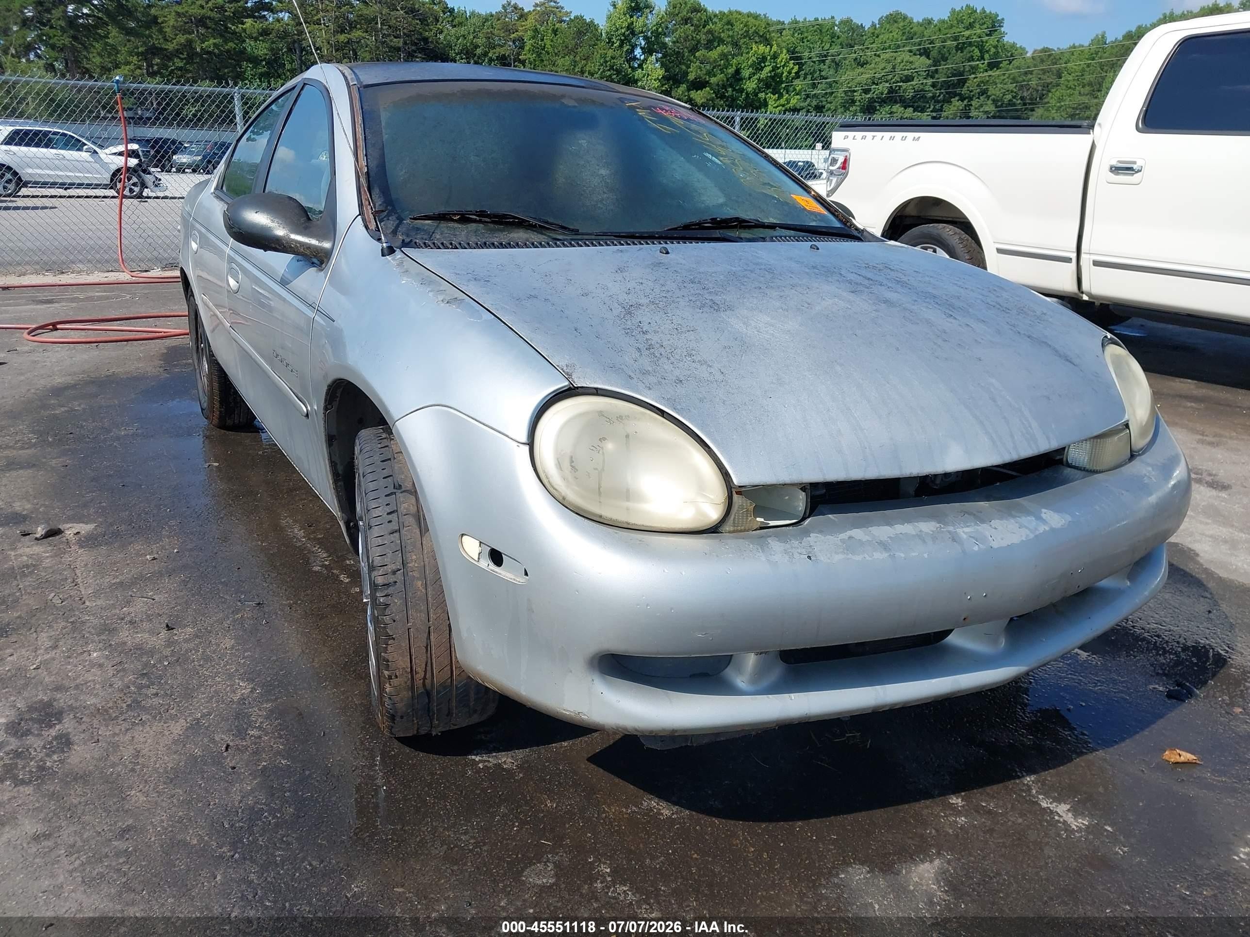 2001 Dodge Neon Se Silver vin: 1B3ES46C31D238459