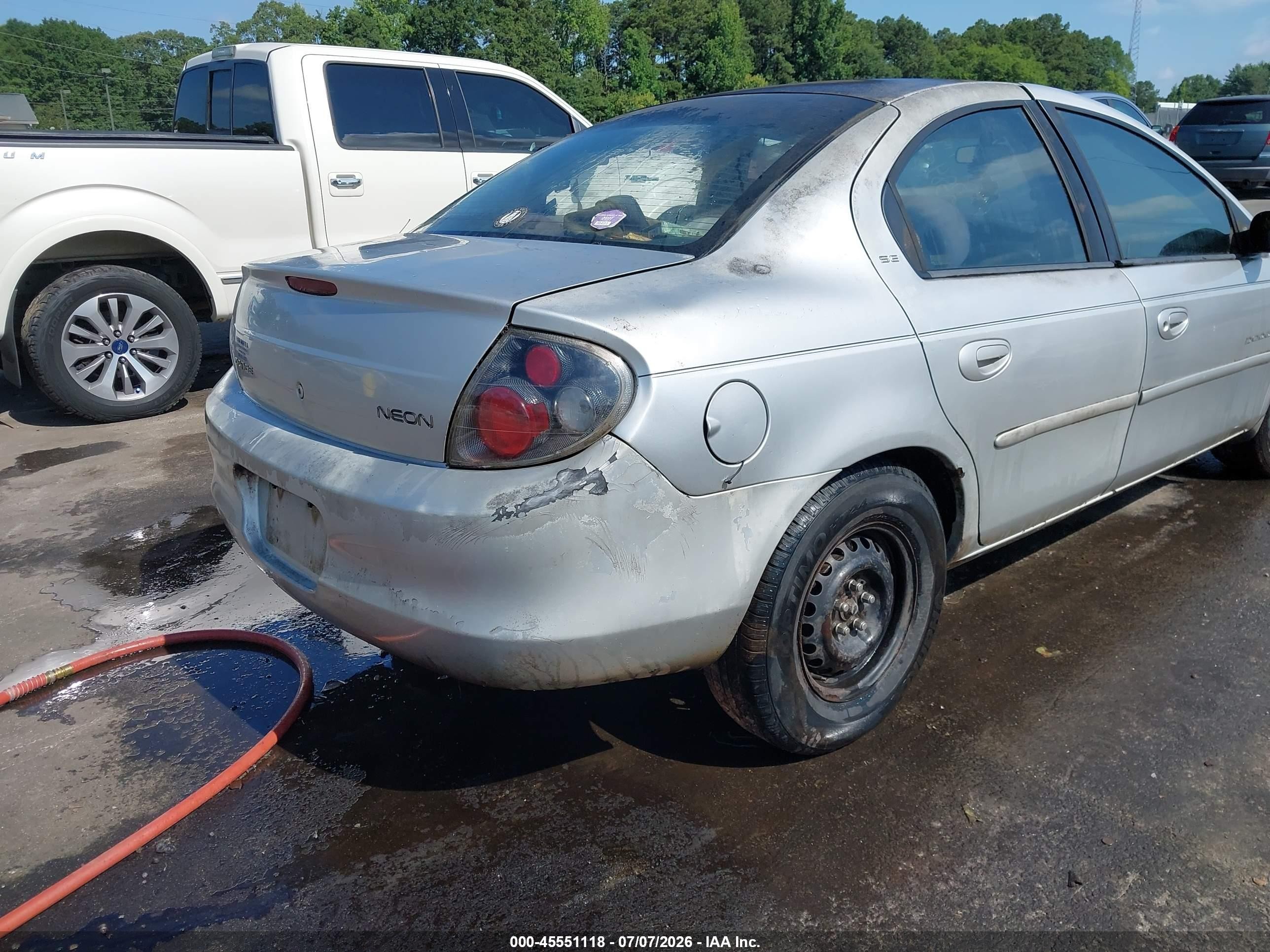 2001 Dodge Neon Se Silver vin: 1B3ES46C31D238459