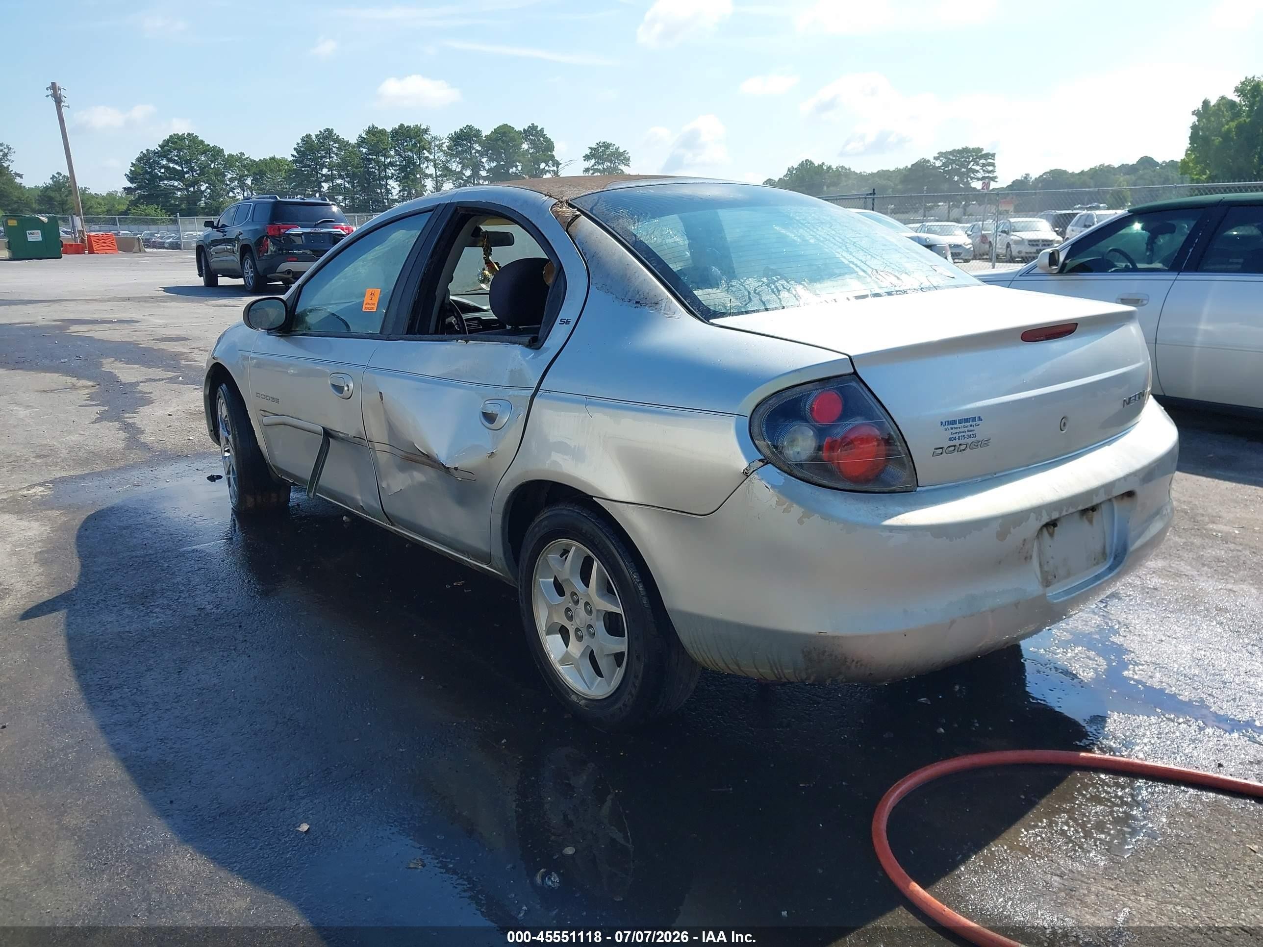 2001 Dodge Neon Se Silver vin: 1B3ES46C31D238459